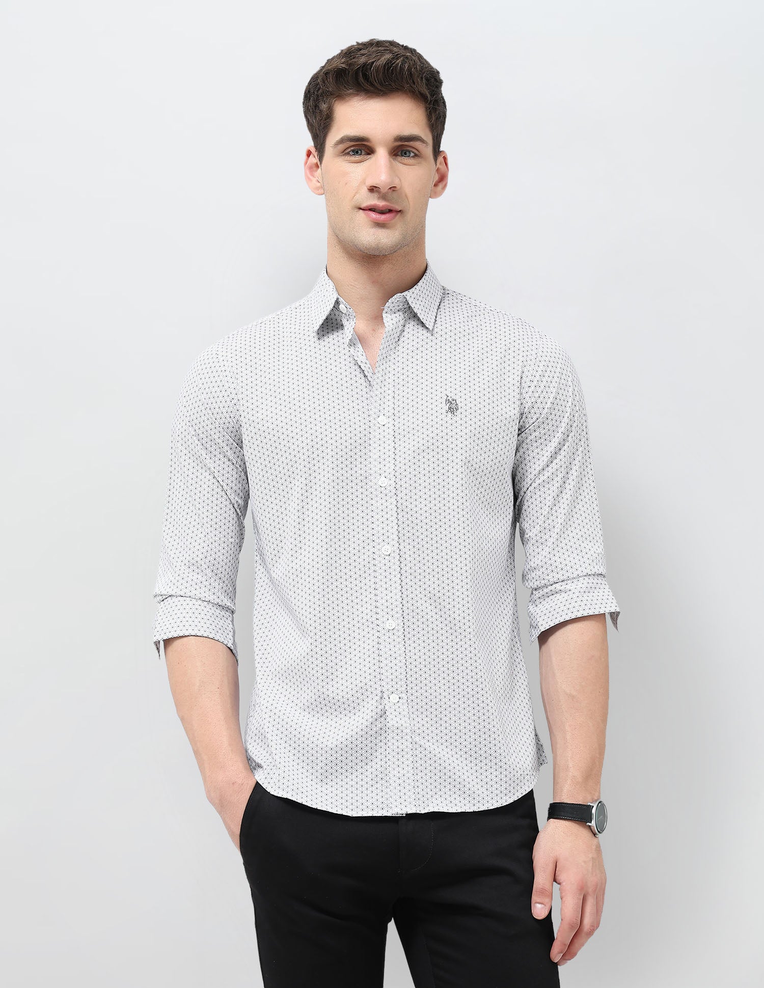 Geometric Printed Tailored Fit Shirt