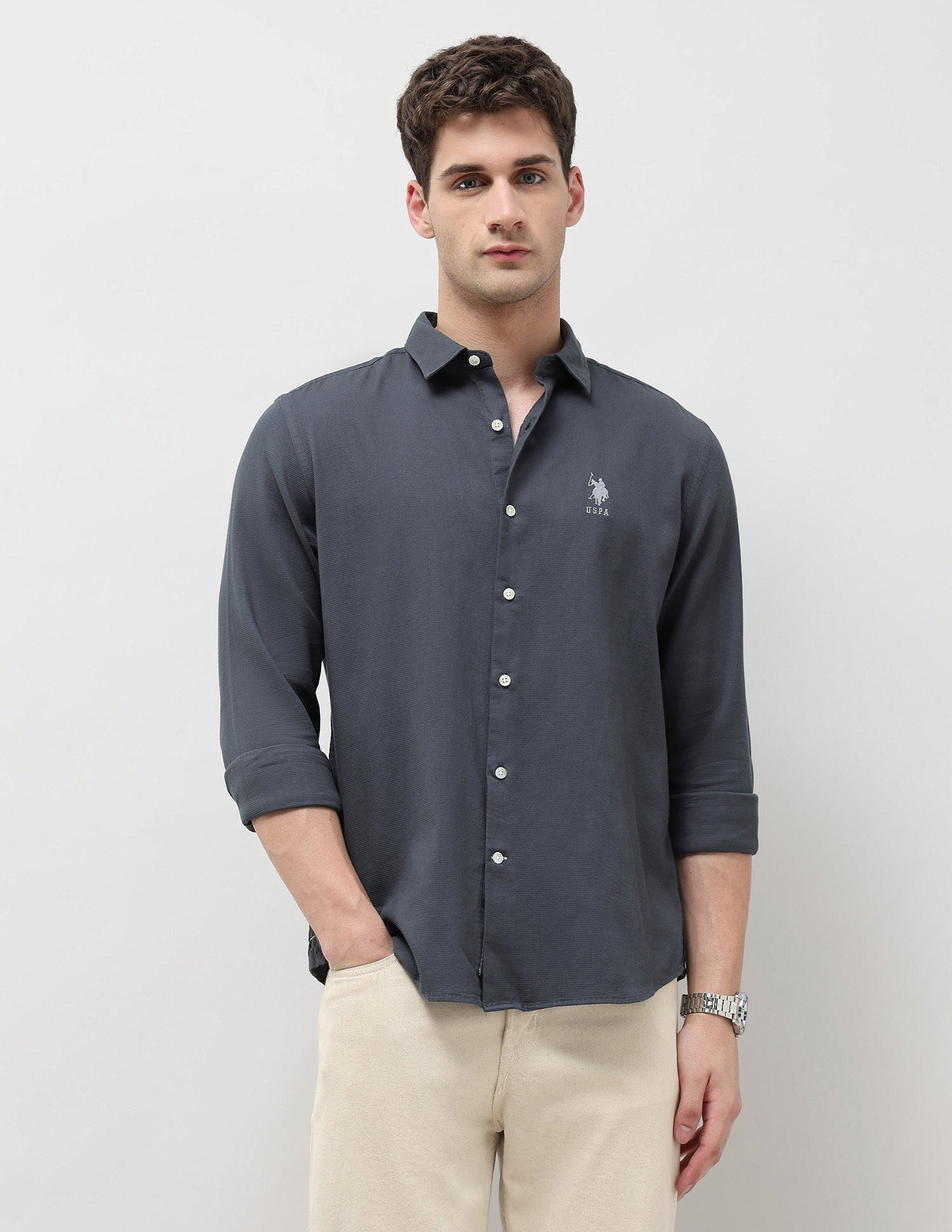 Textured Regular Fit Shirt