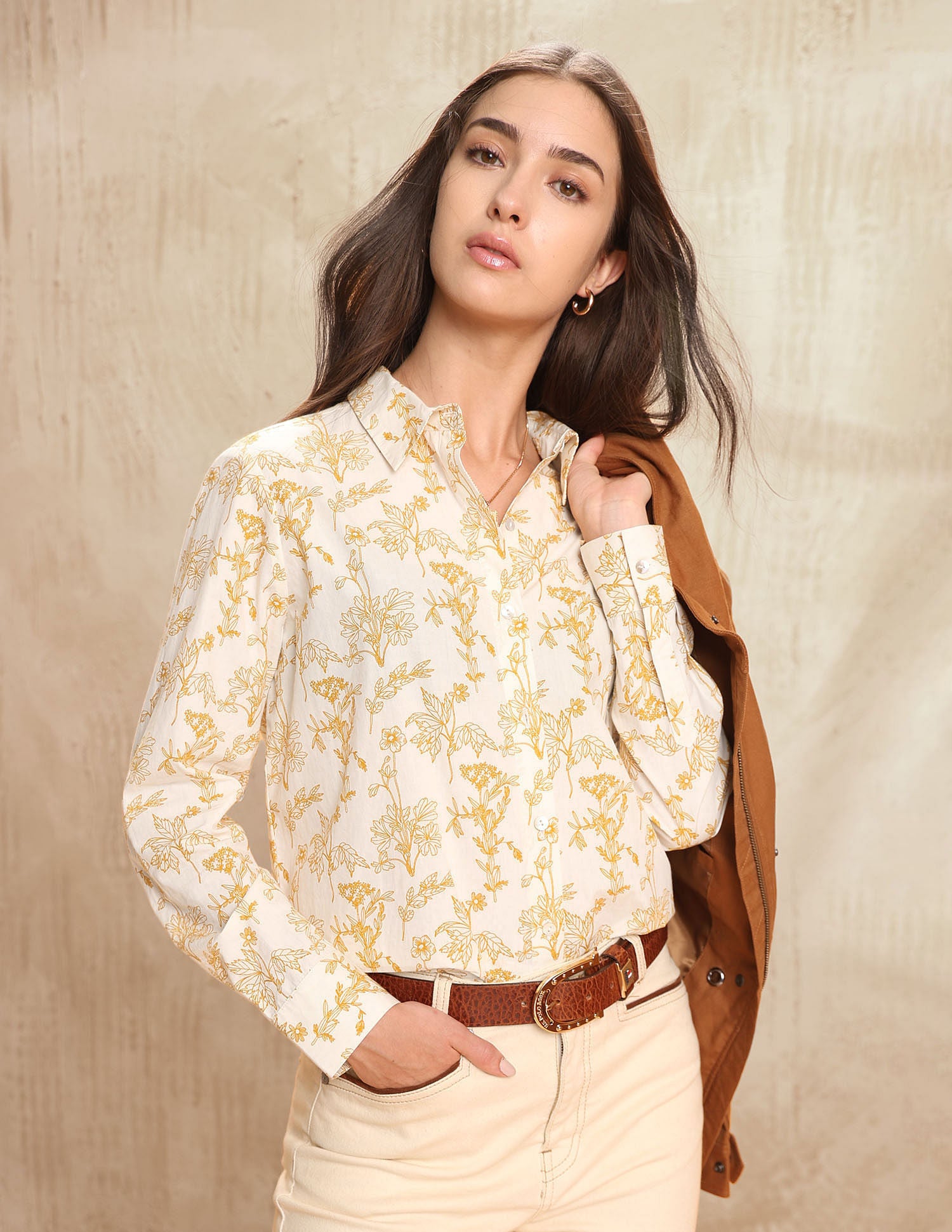 Regular Fit Floral Printed Shirt