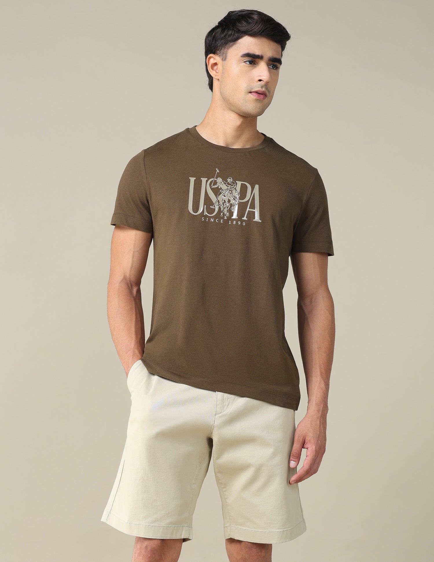 Brand Printed Regular Fit T-shirt