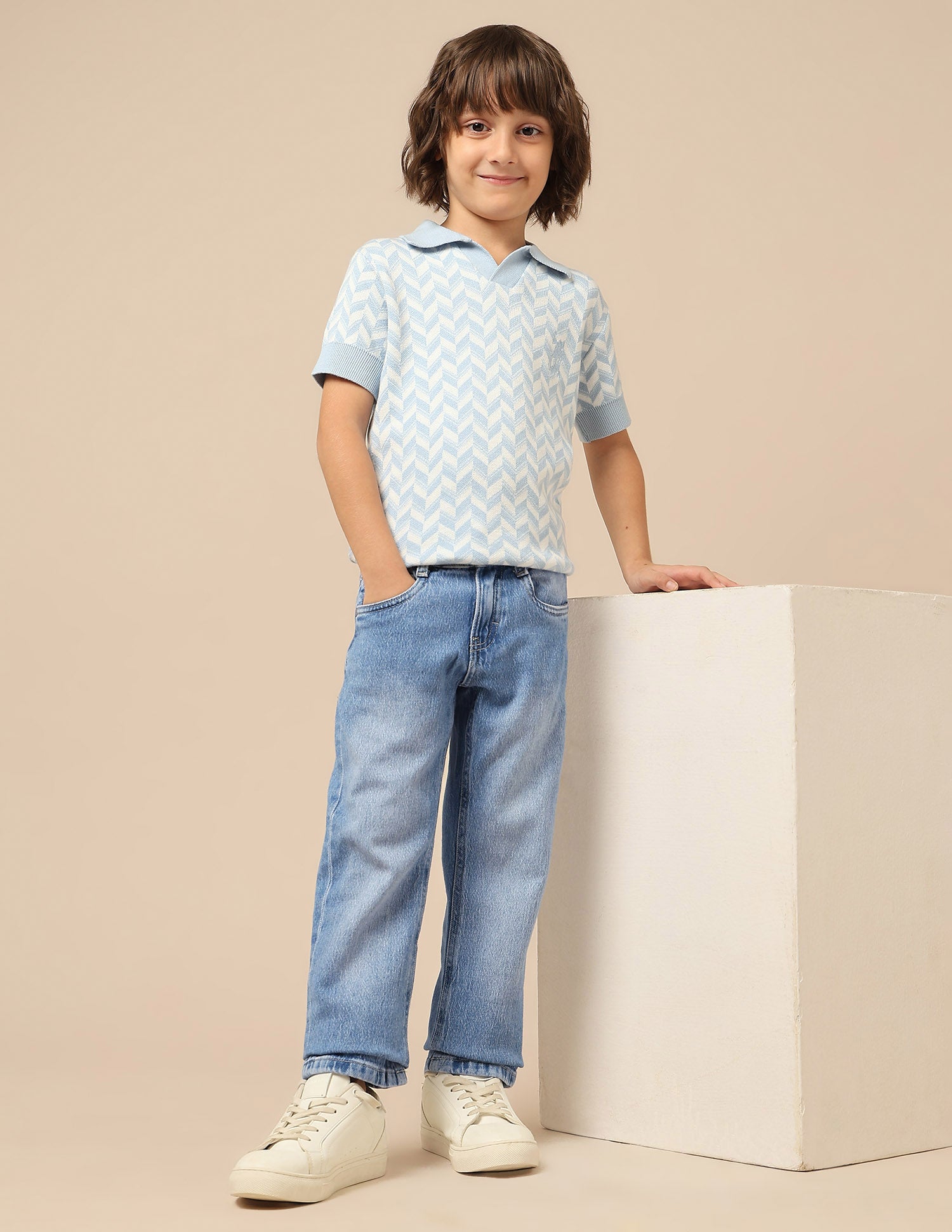 Boys Stone Washed Relaxed Fit Jeans