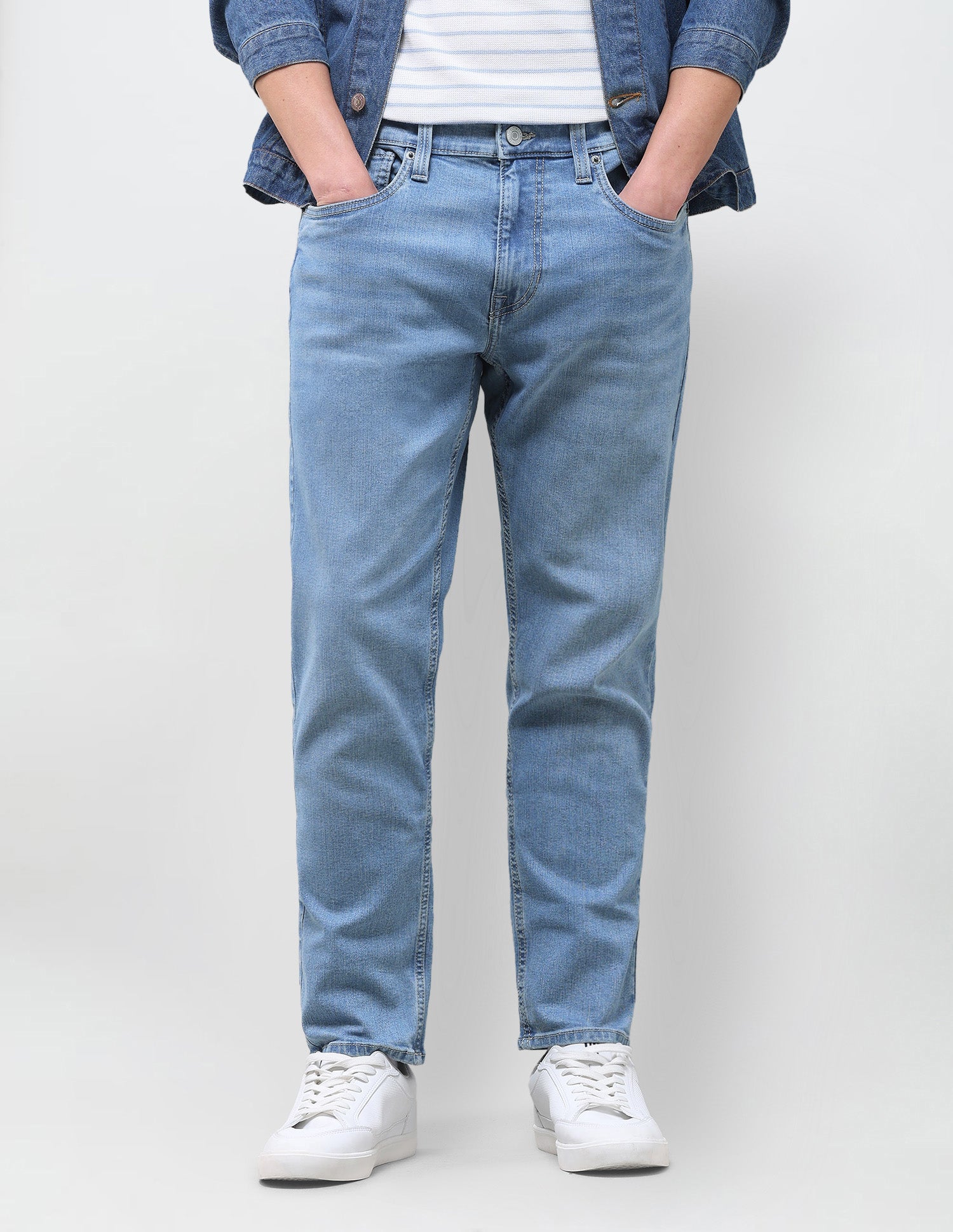 Cole Comfort Cropped Fit Blue Jeans Light Indigo - U.S. Polo Assn. India | Large