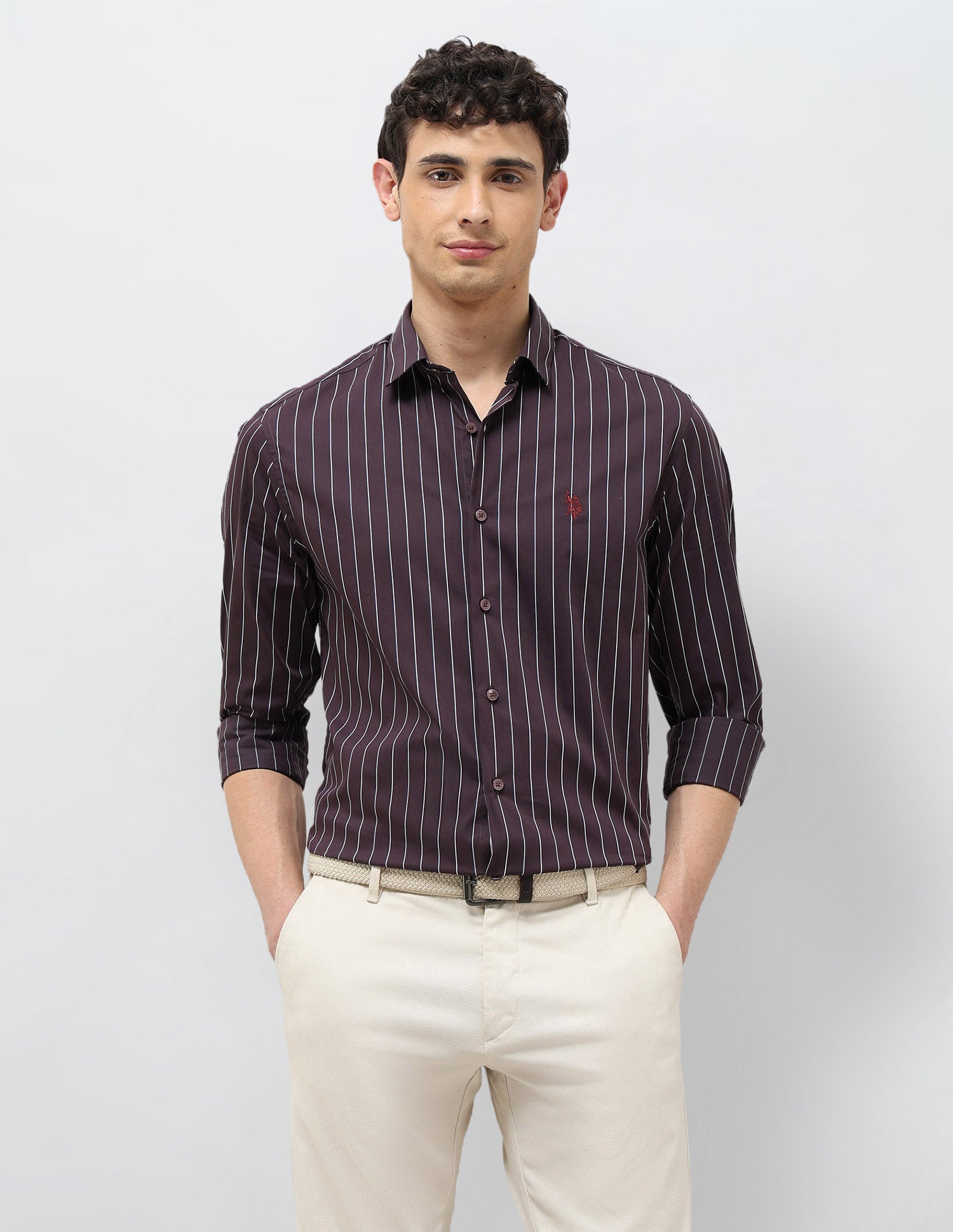 Vertical Striped Tailored Fit Shirt