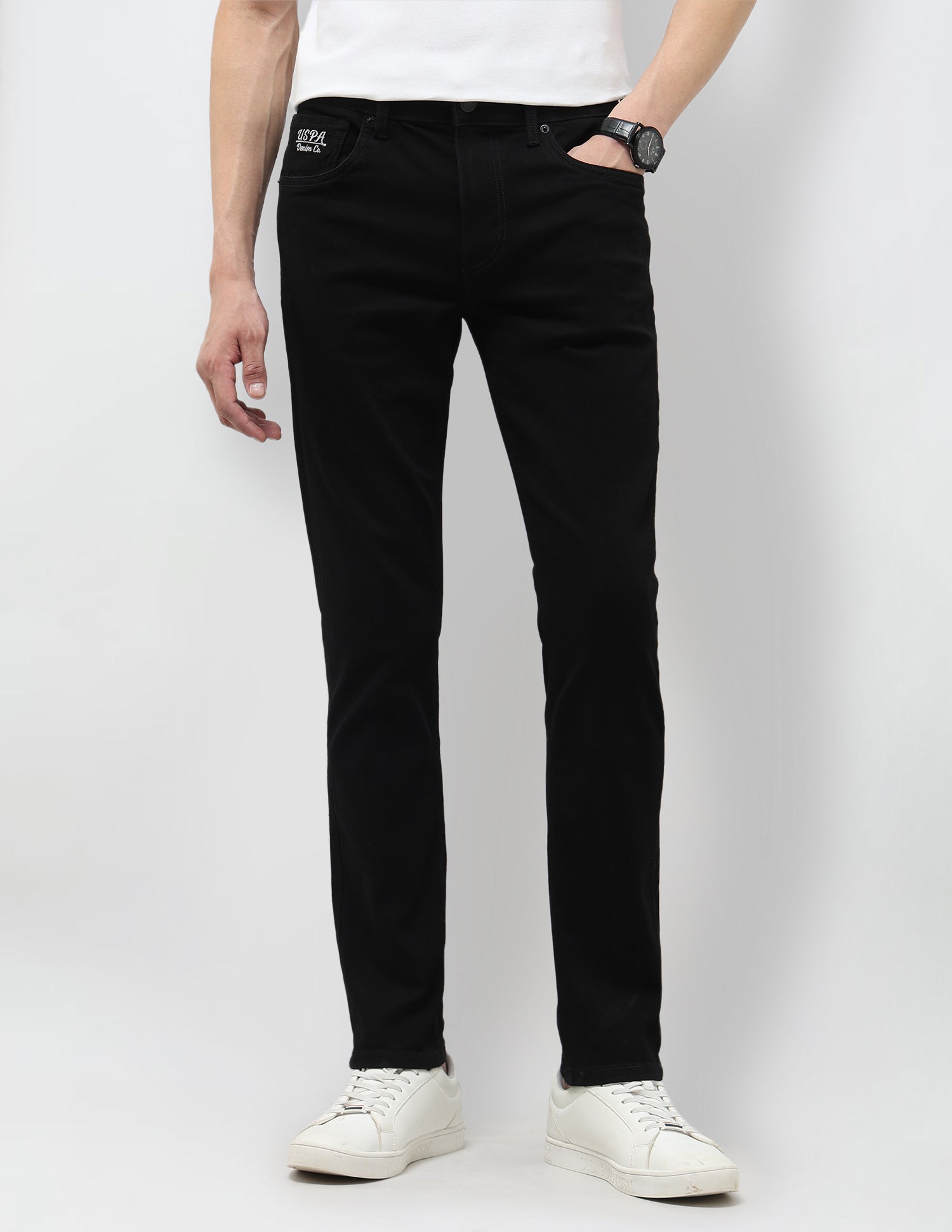 Brandon Slim Tapered Fit Black Jeans