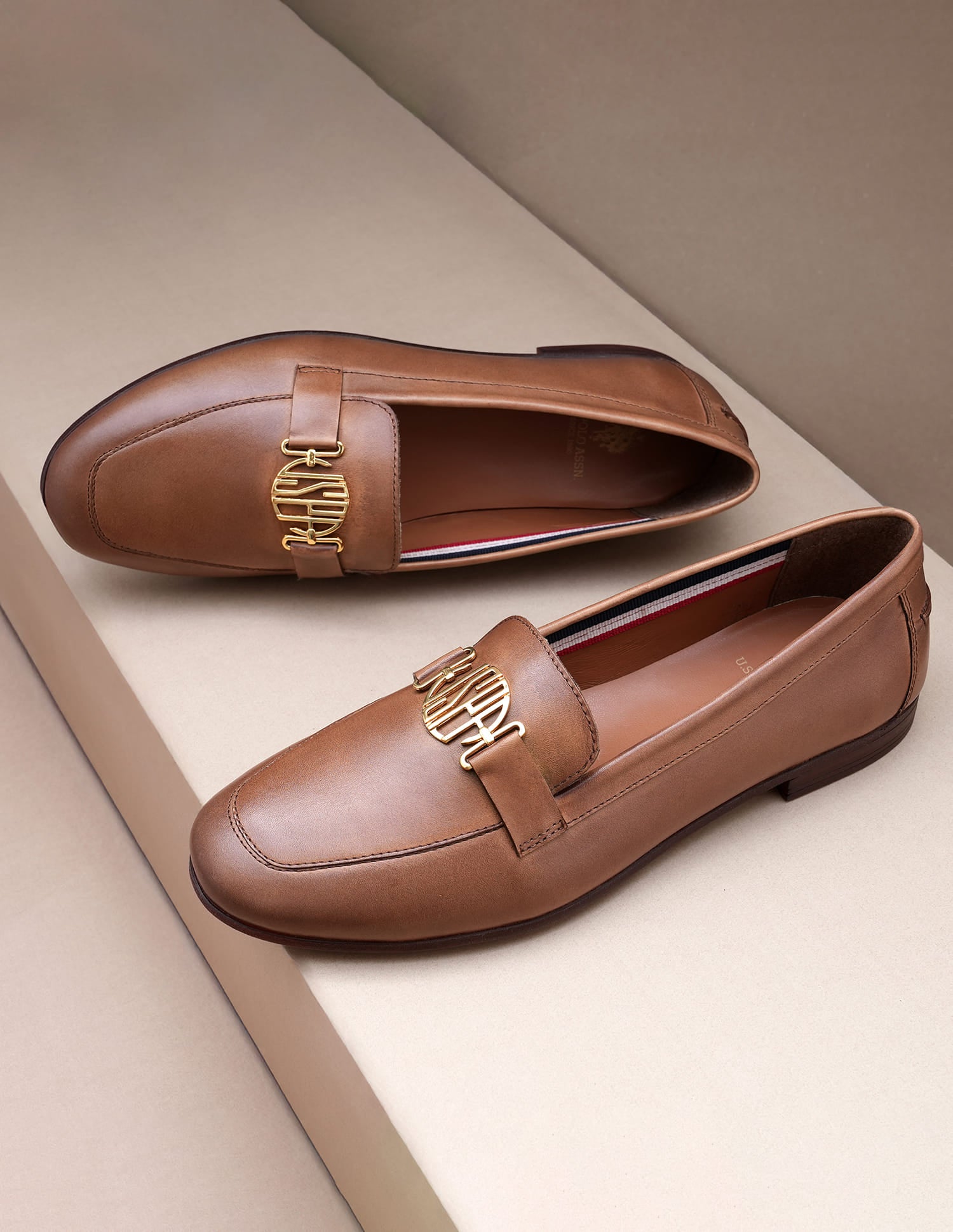 Holly Tan Loafers Tan - U.S. Polo Assn. India | Large