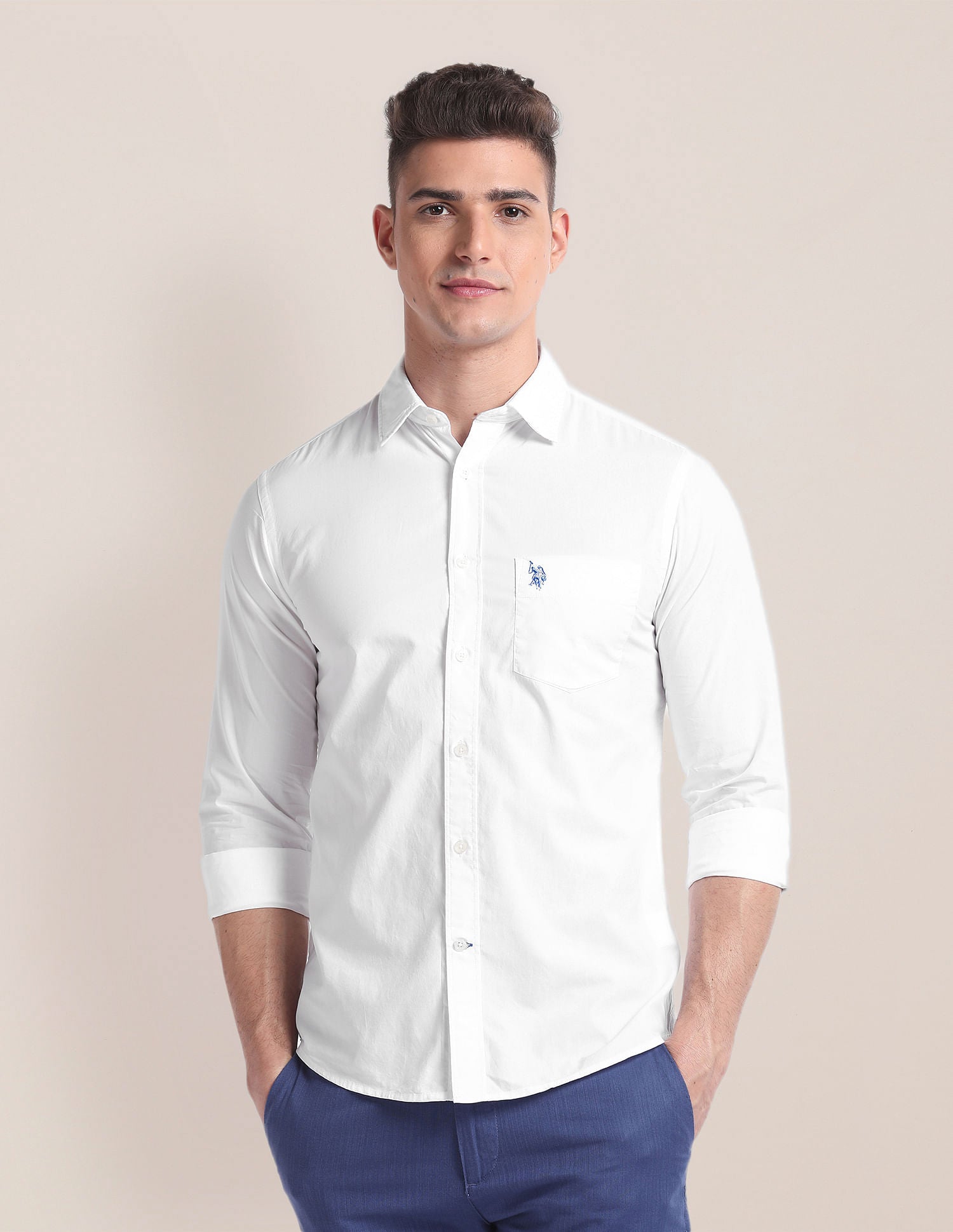 Premium Cotton Solid Shirt – U.S. Polo Assn. India