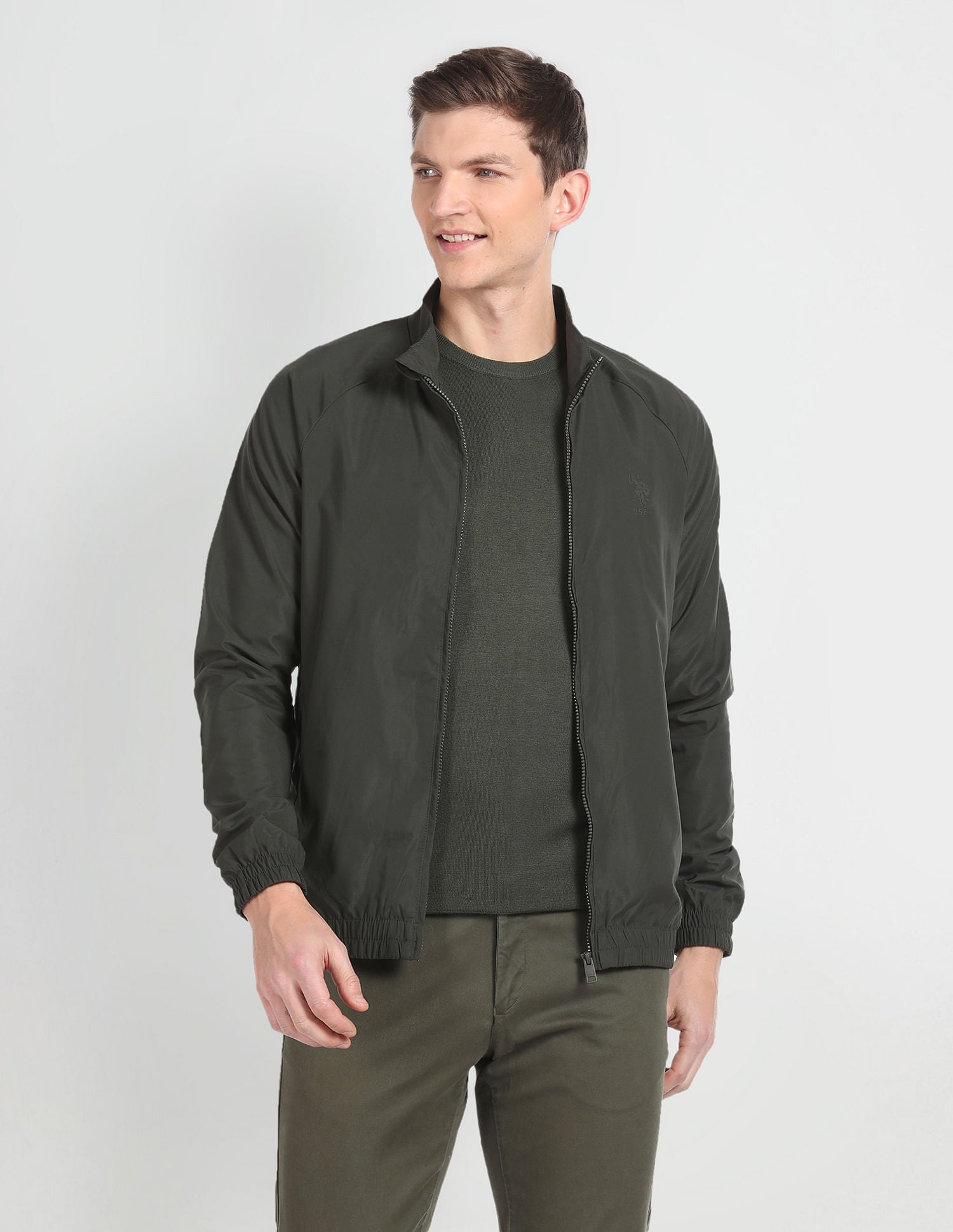 High Neck Windcheater Jacket