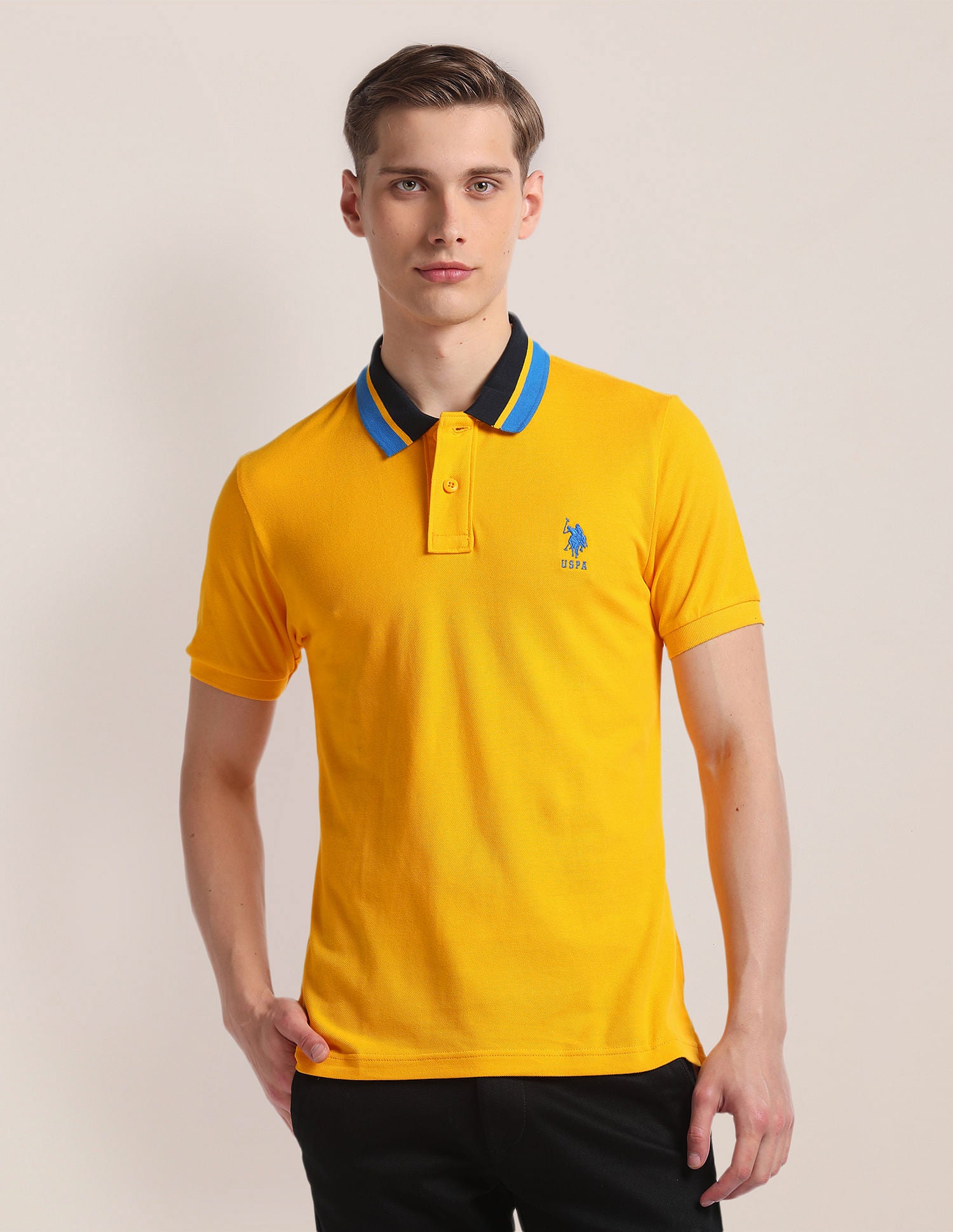 Striped Collar Cotton Polo Shirt – U.S. Polo Assn. India