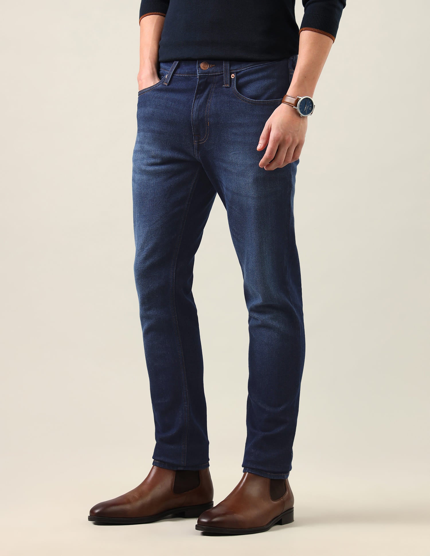 Brandon Slim-Tapered Fit Blue Jeans Blue - U.S. Polo Assn. India | Large