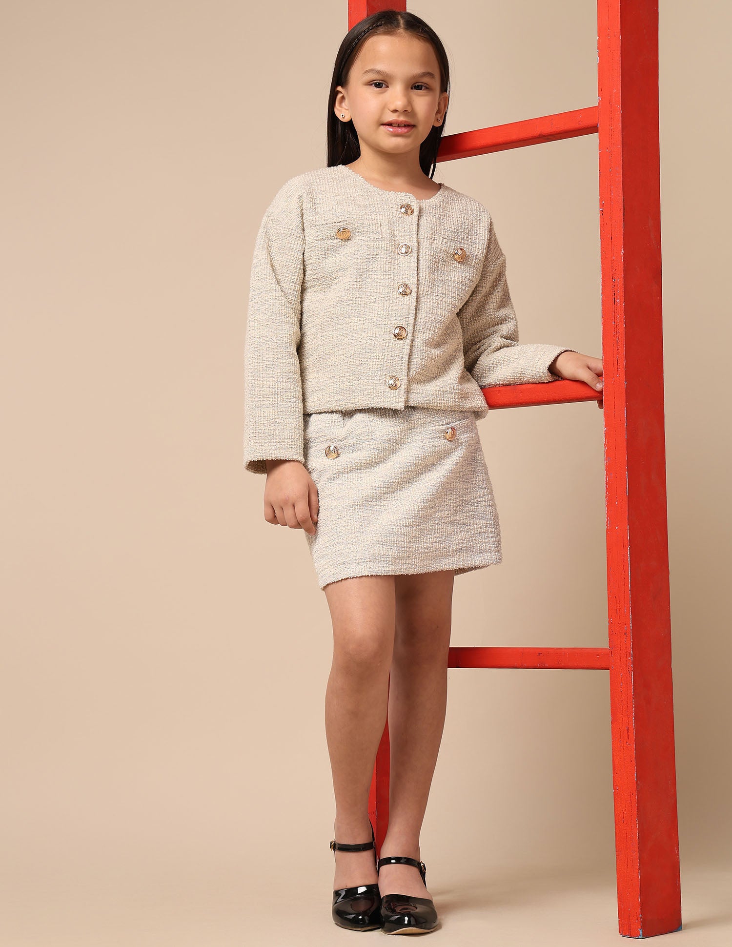 Girls Regular Fit Straight Skirt