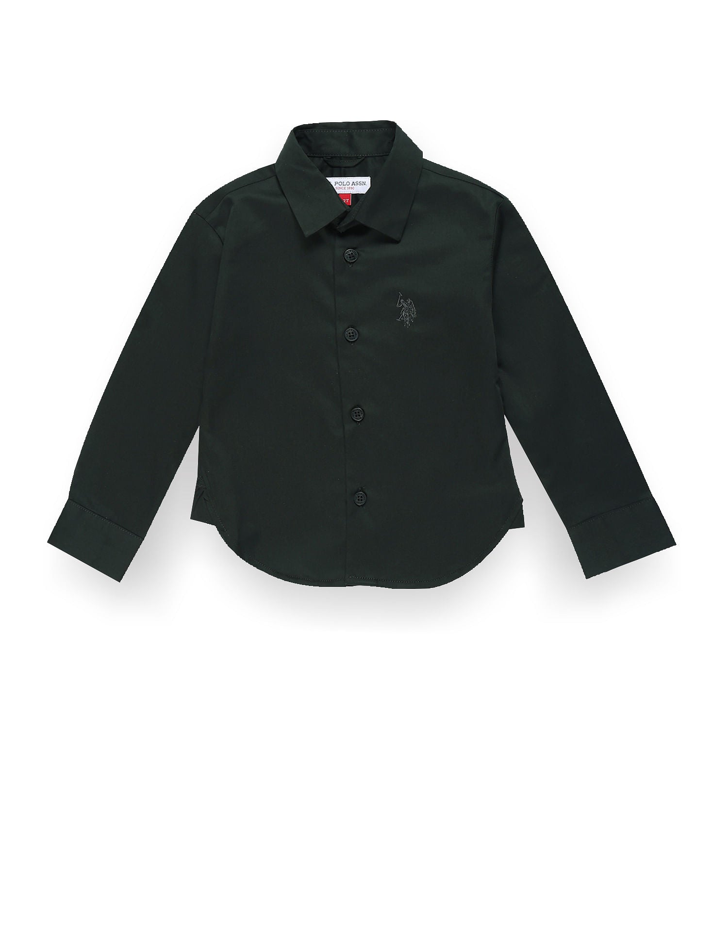 Boys Solid Sateen Shirt