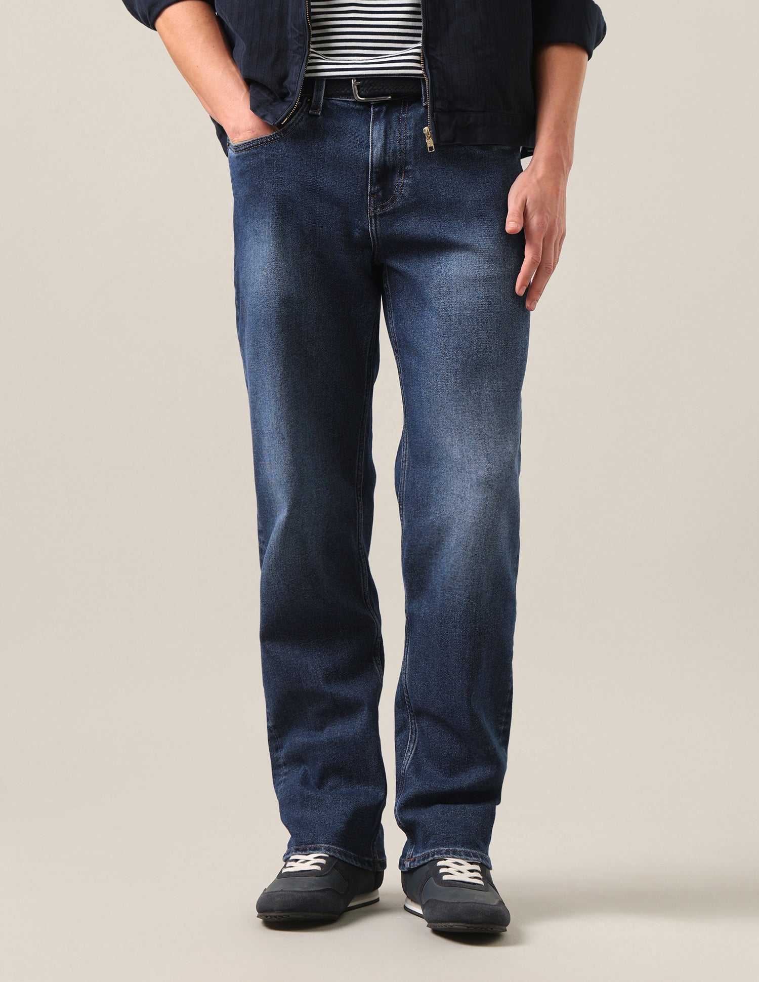 Shawn Relaxed Fit Blue Jeans Mid Blue - U.S. Polo Assn. India | Large