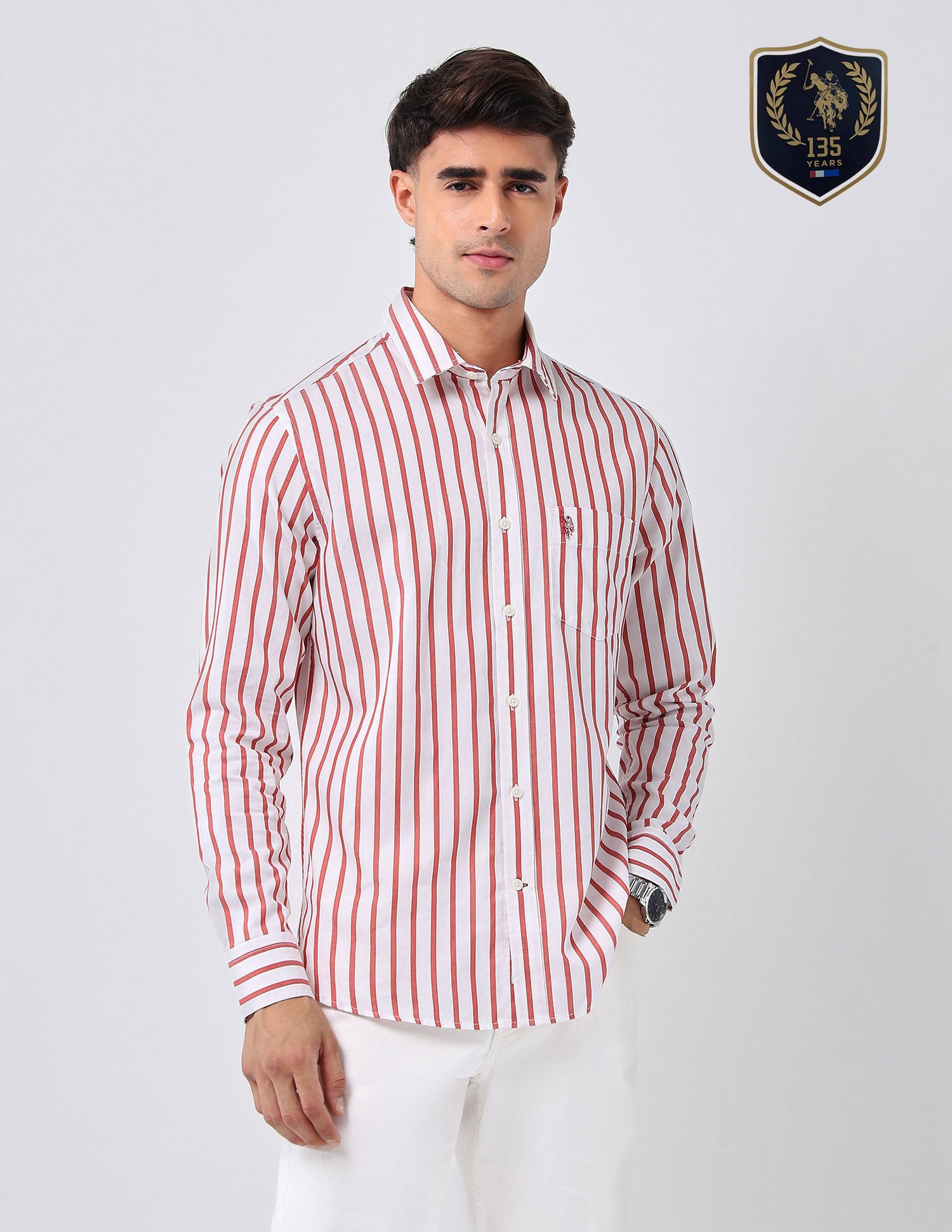 Vertical Striped 135Th Shirt