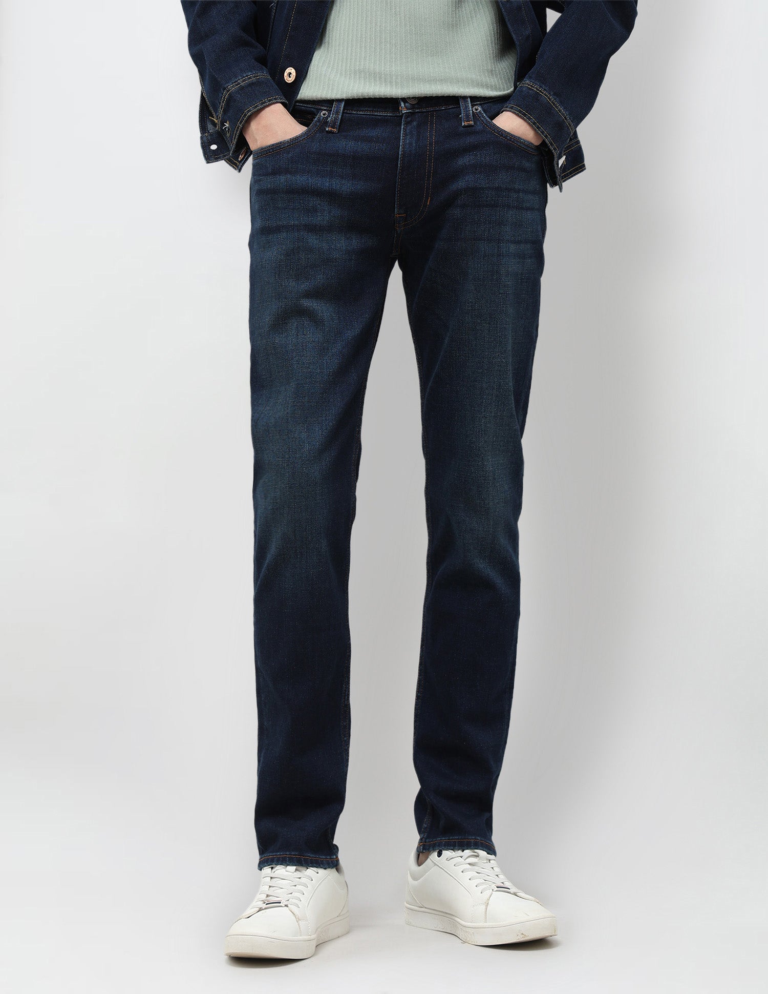 Brandon Slim Tapered Fit Blue Jeans