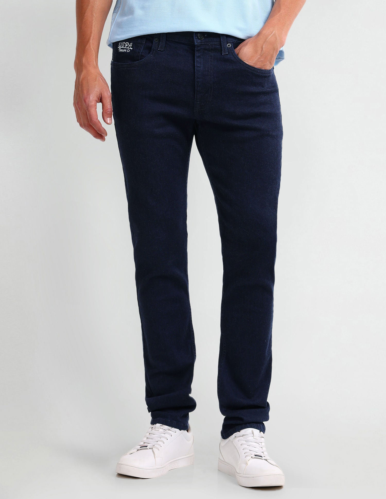 Brandon Slim Tapered Blue Jeans Blue - U.S. Polo Assn. India | Large