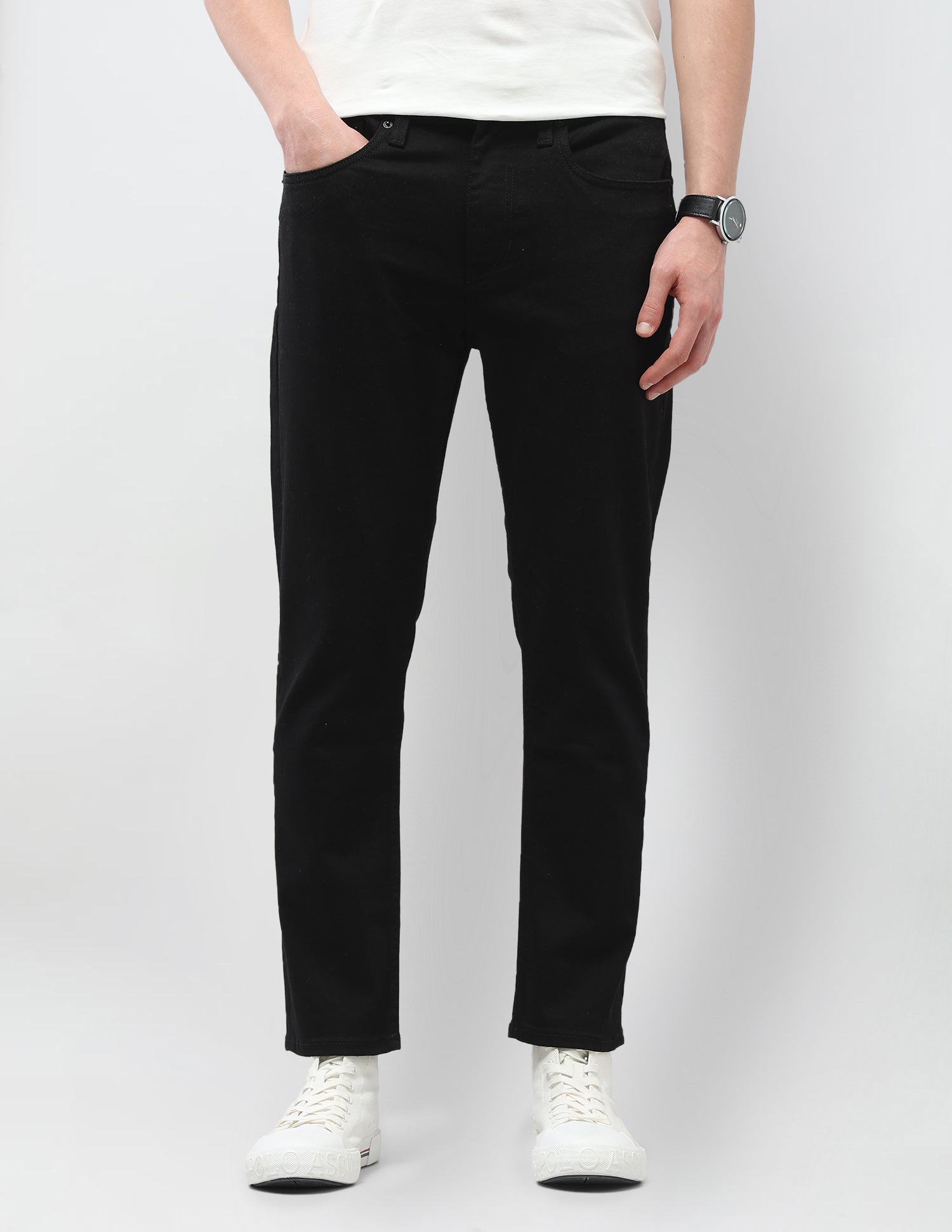 Cole Comfort Cropped Fit Jeans Black - U.S. Polo Assn. India | Large