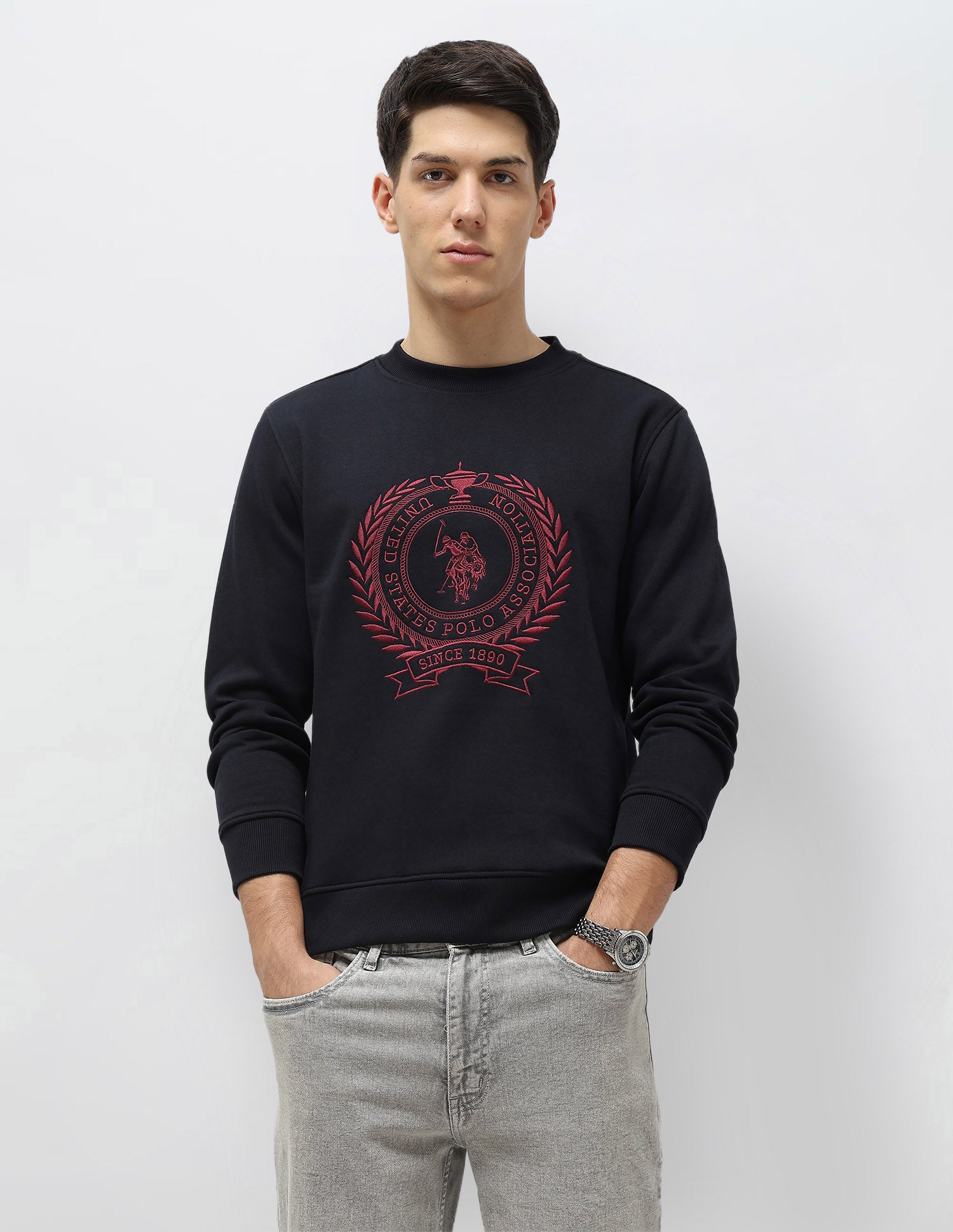 Graphic Brand Embroidered Sweatshirt