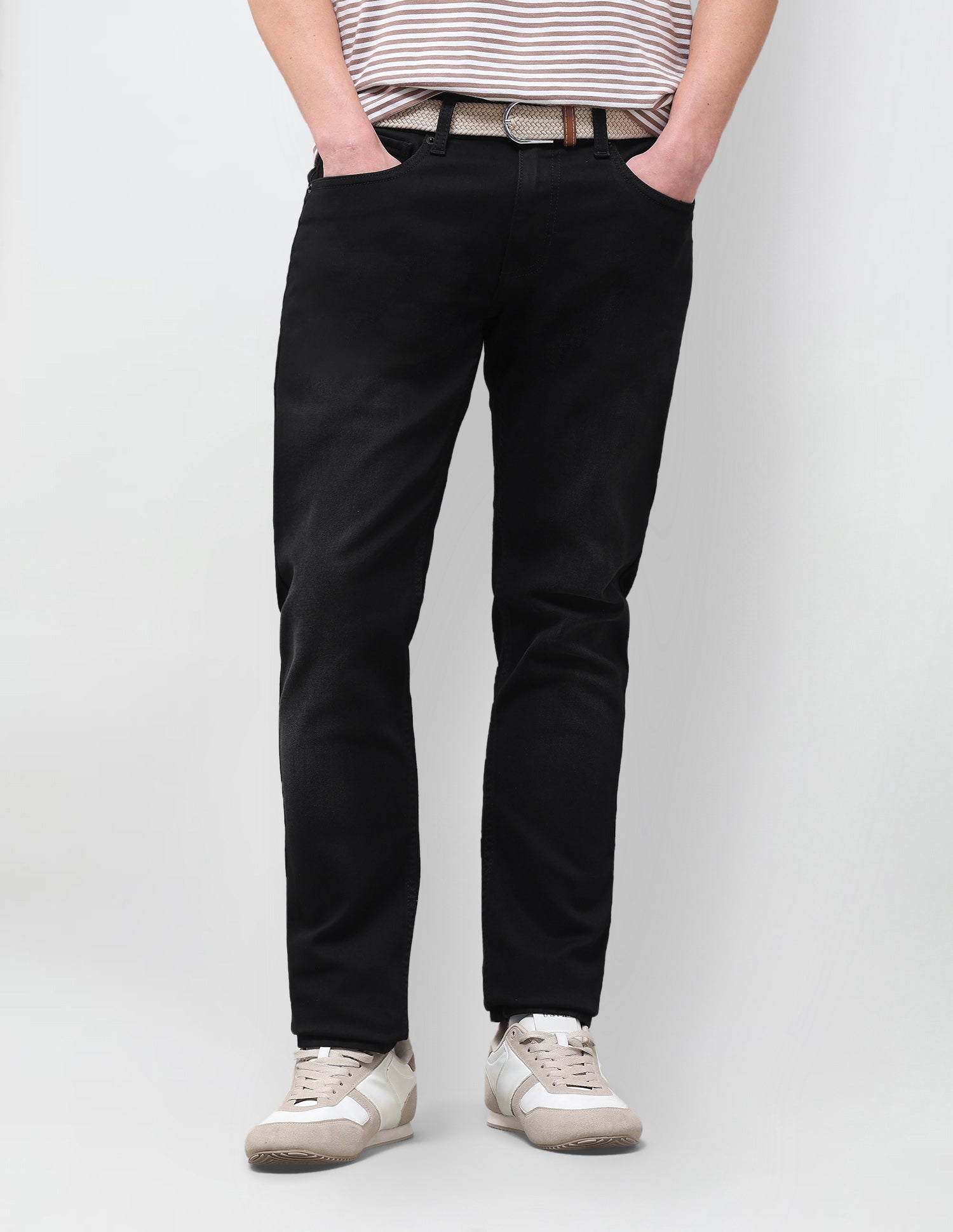 Brandon Slim-Tapered Fit Black Jeans Black - U.S. Polo Assn. India | Large