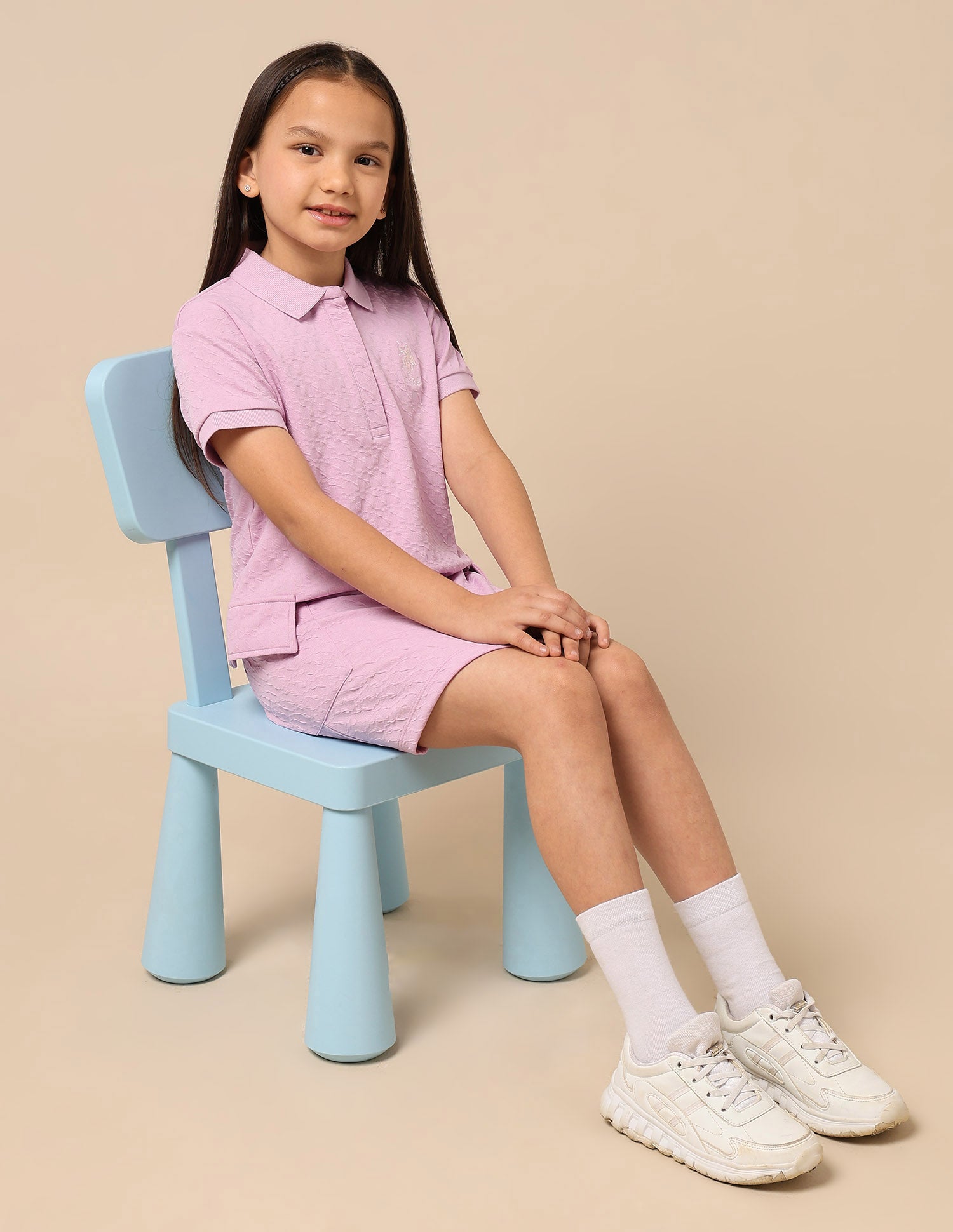 Girls Textured T-Shirt Dress