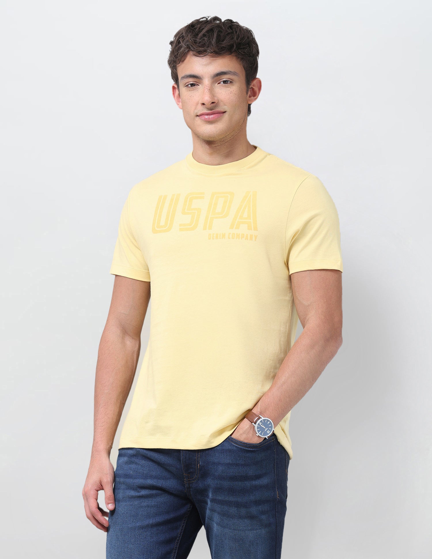 Brand Printed Regular Fit T-Shirt