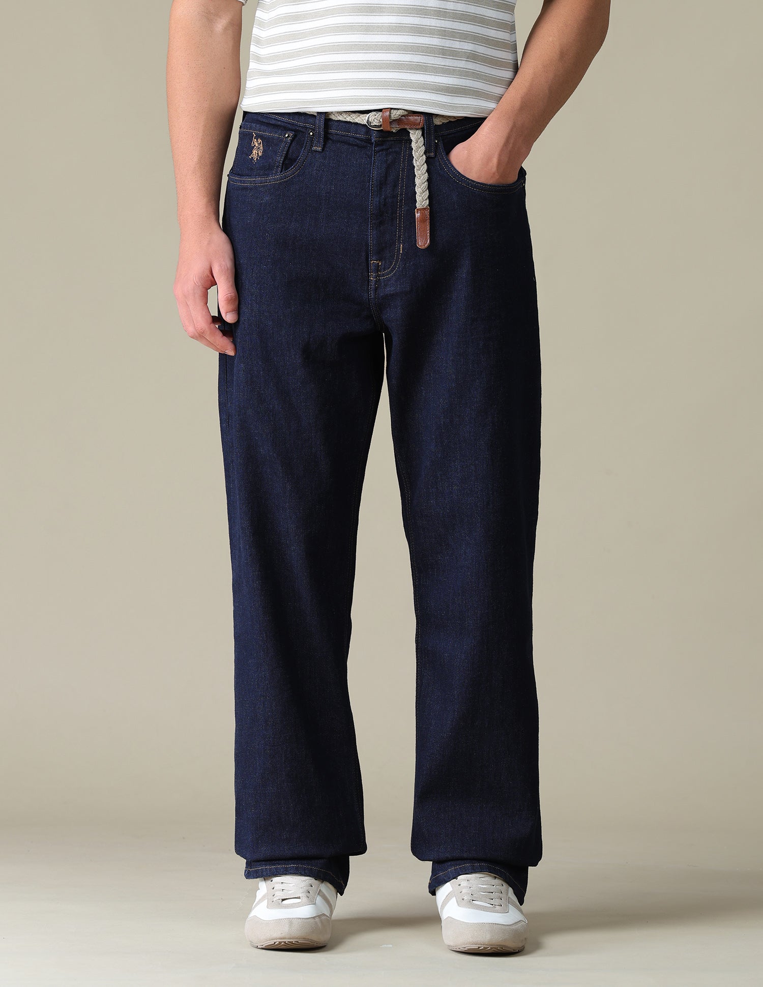 Logan Loose Straight Fit Blue Jeans