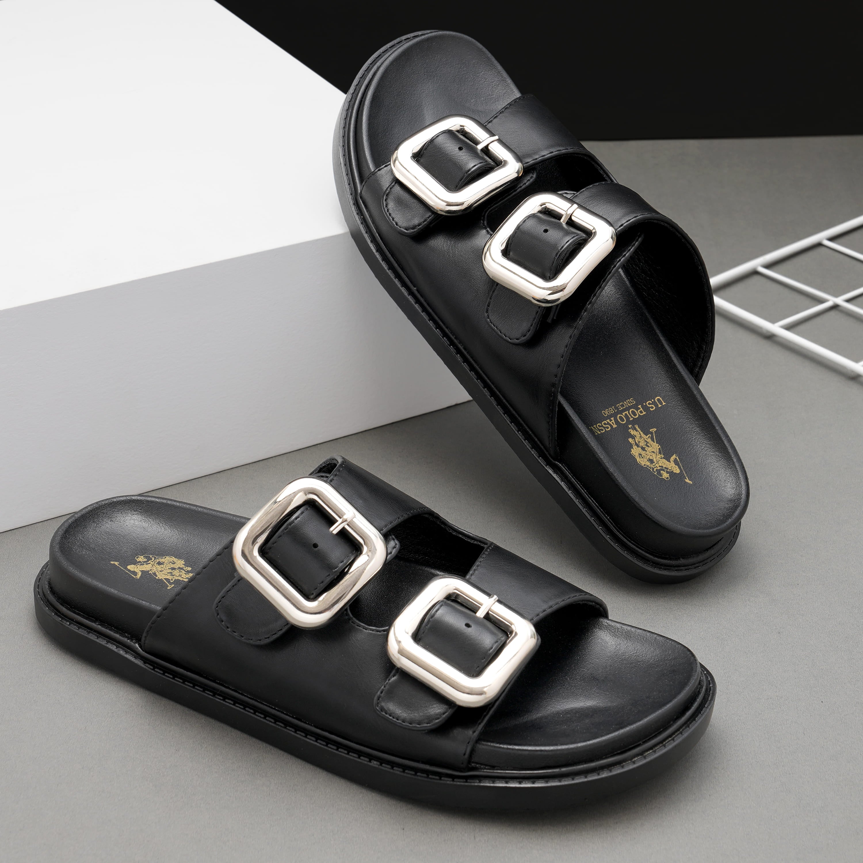 Giovanna Black Footbed Black - U.S. Polo Assn. India | Large
