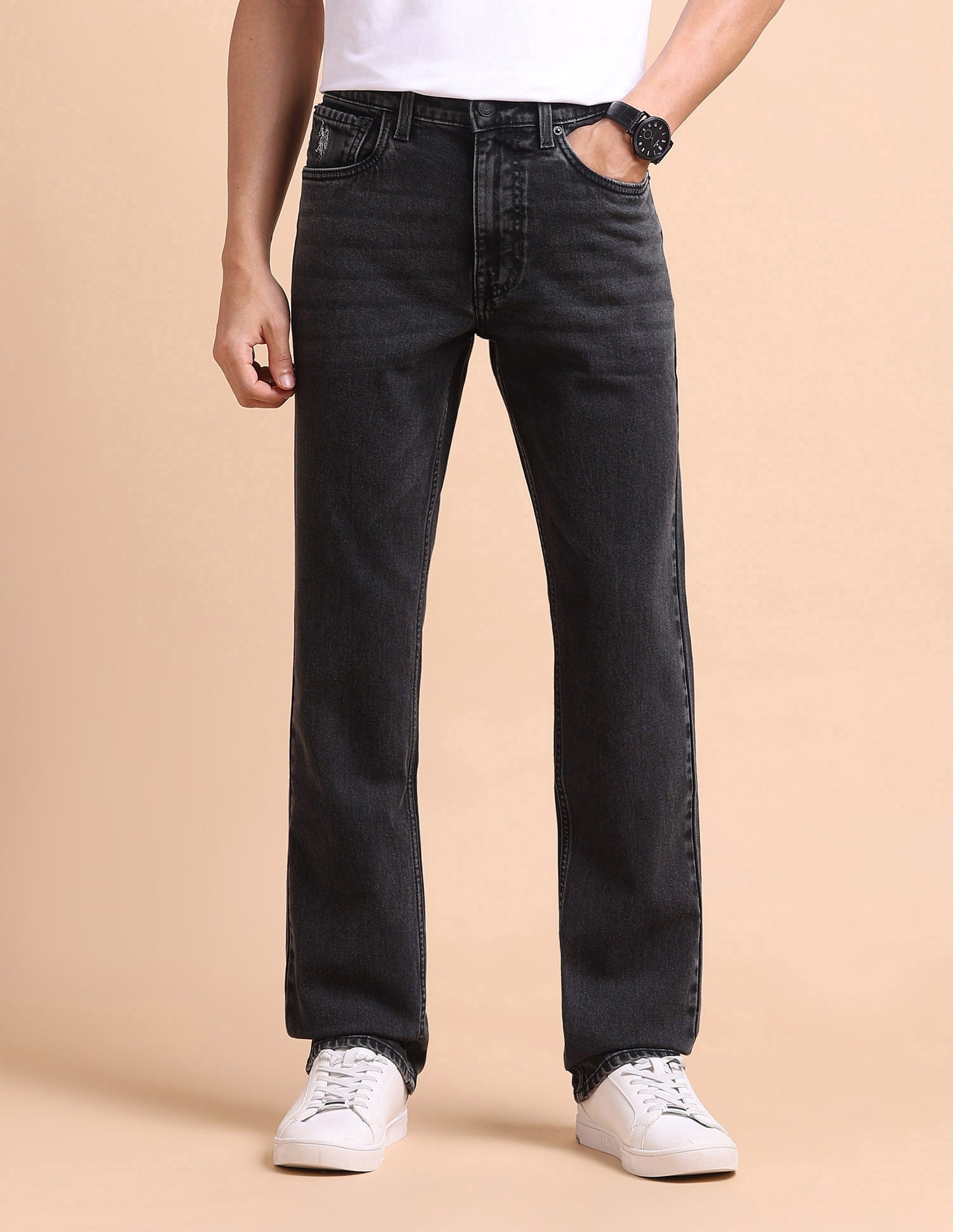 Harold Slim Straight Fit Grey Jeans