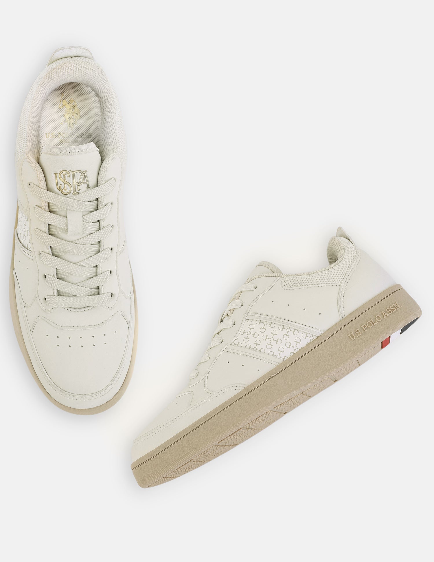 Oriana Lace-Ups Sneakers Beige - U.S. Polo Assn. India | Large