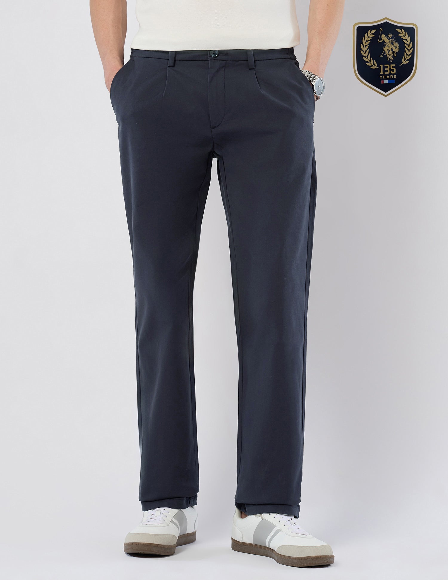 Mid Rise Riley Straight Fit Trousers