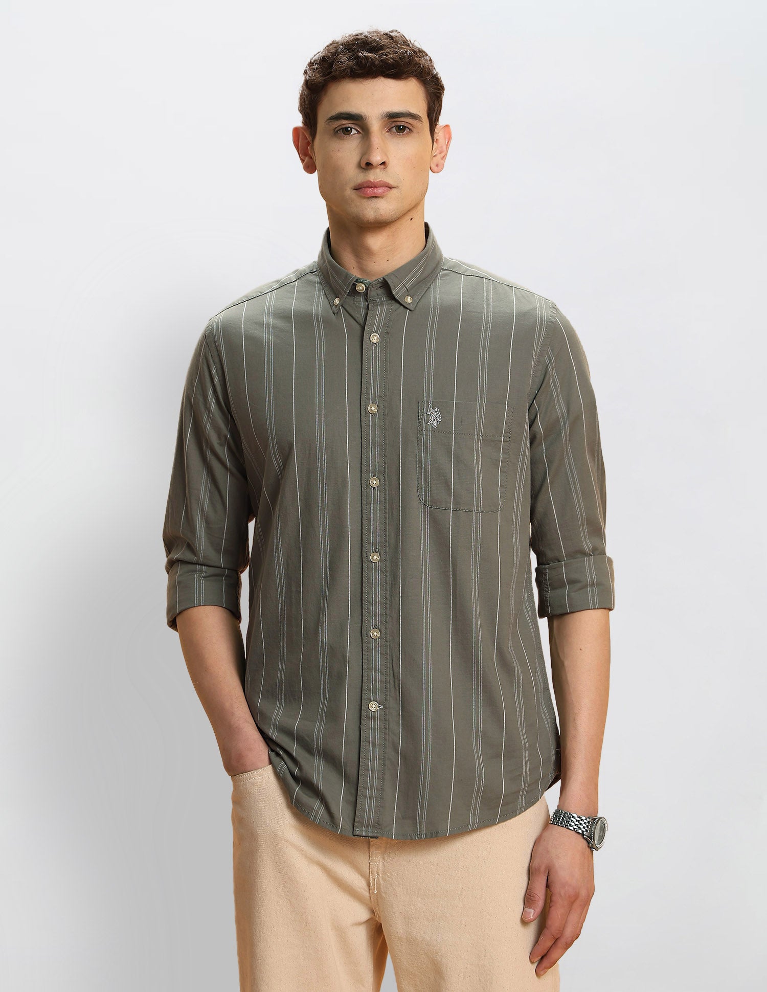 Vertical Striped Legend Of Horseshoe Shirt