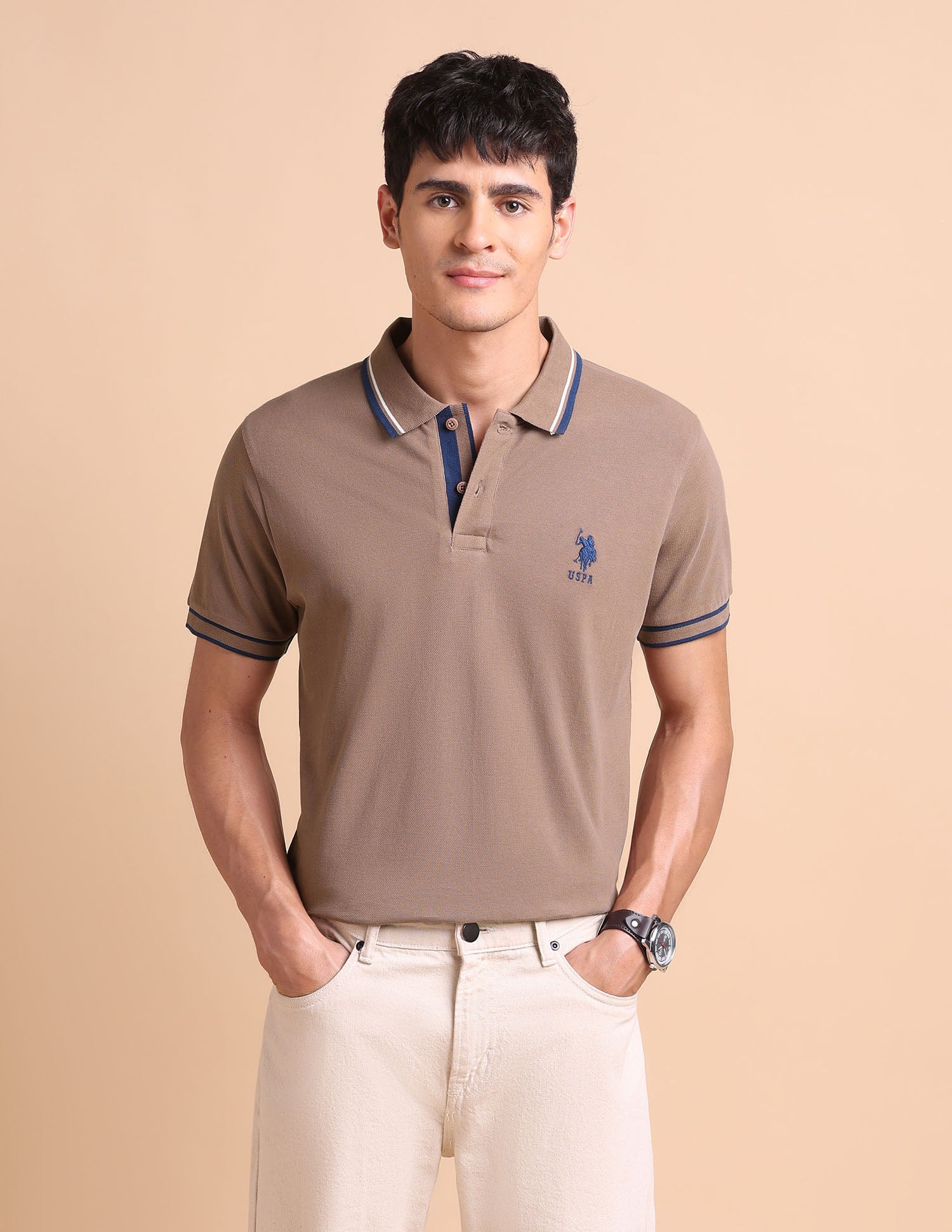 Pure Cotton Slim Fit Polo Shirt