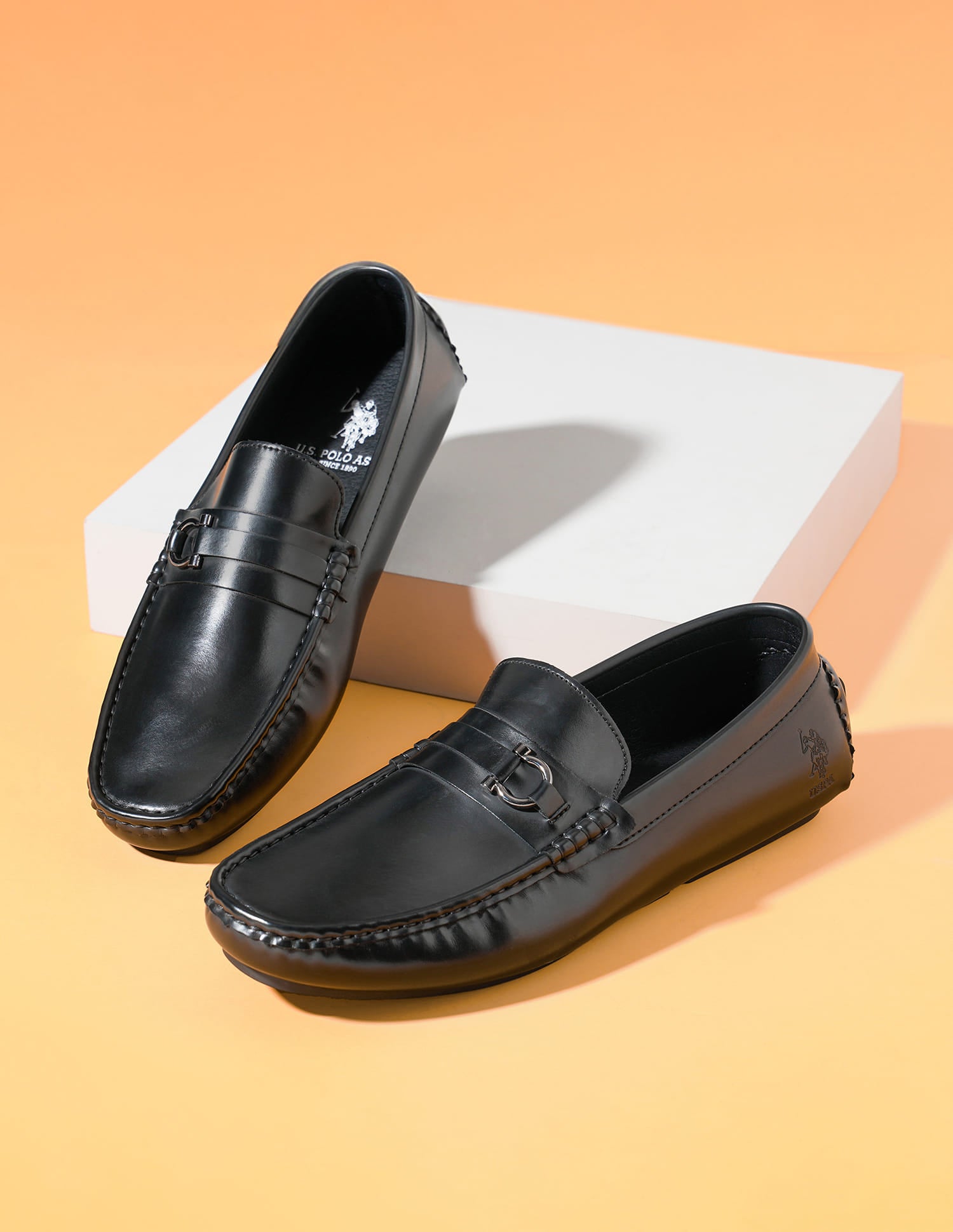 Men Solid Cronus 6.0 Loafers Black - U.S. Polo Assn. India | Large