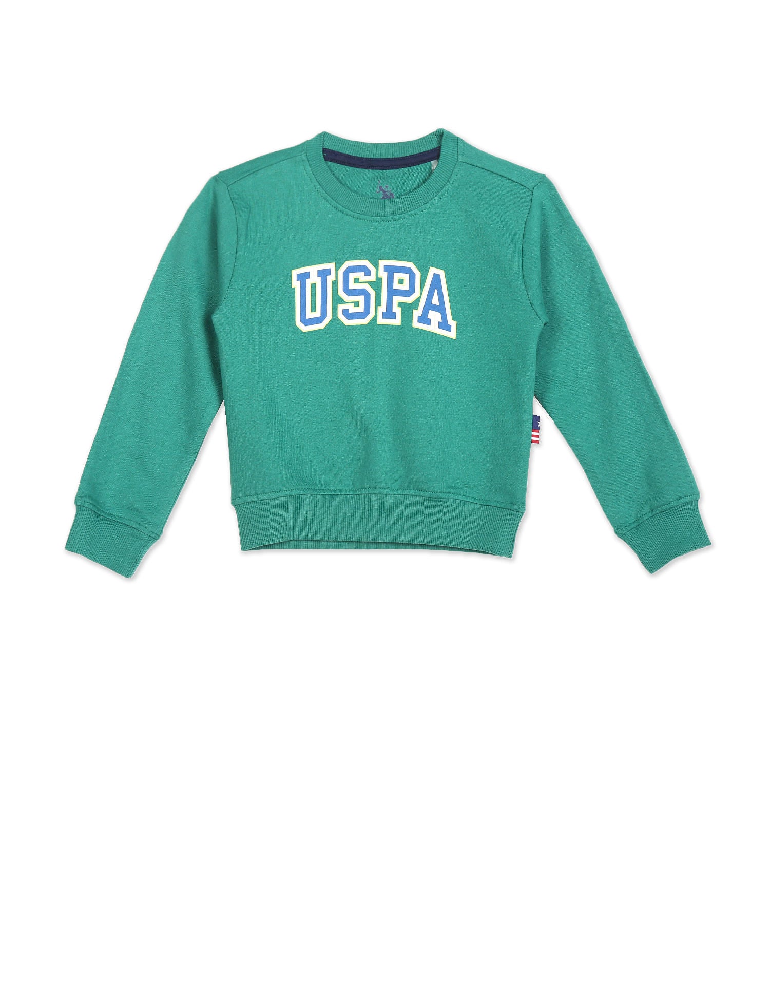 Crew Neck Brand Print Sweatshirt