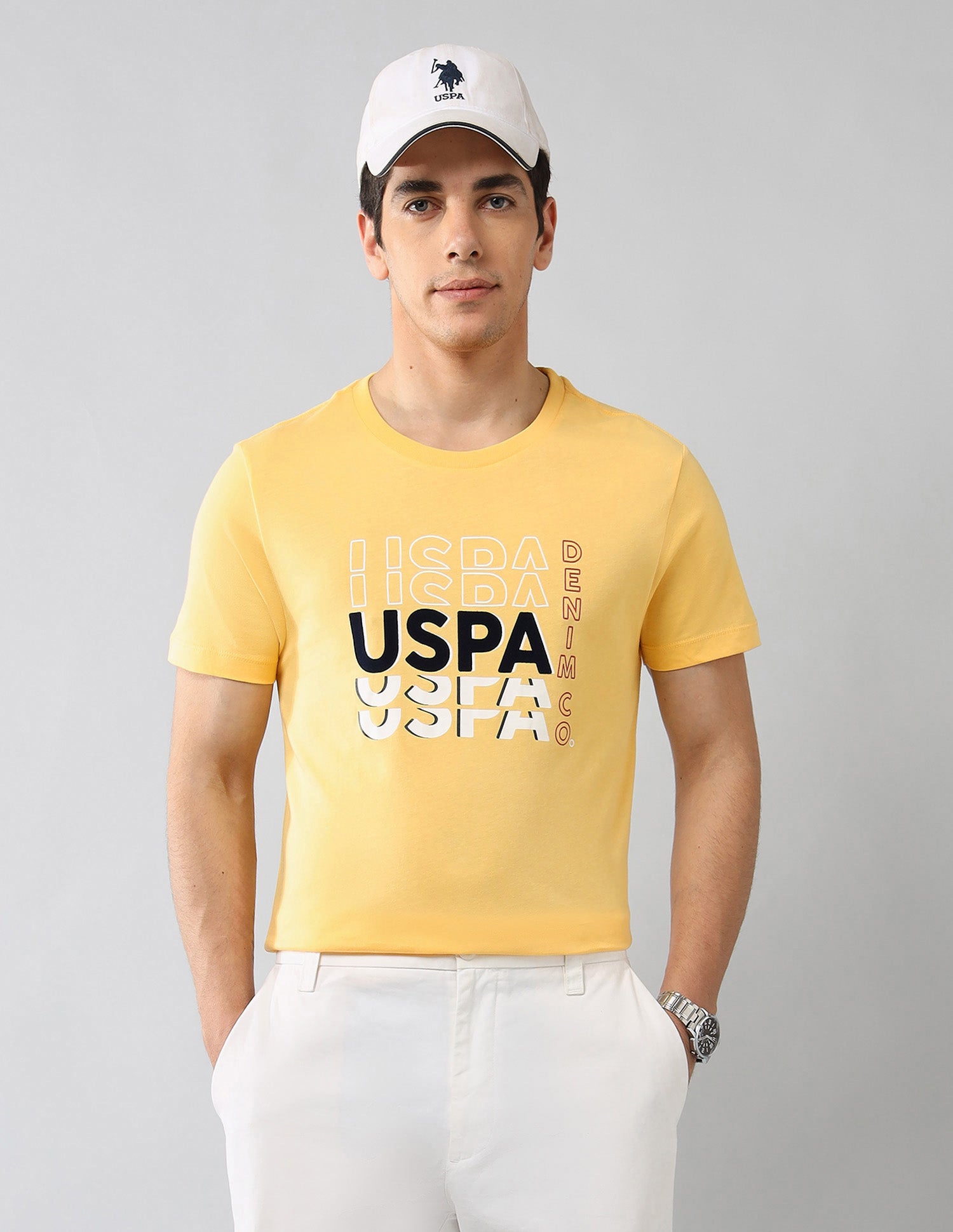 Muscle Fit Americana T-Shirt Yellow - U.S. Polo Assn. India | Large