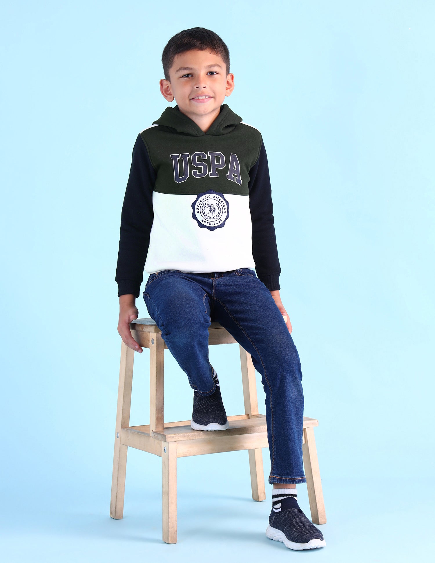 Boys Brand Printed Hooded Sweatshirt