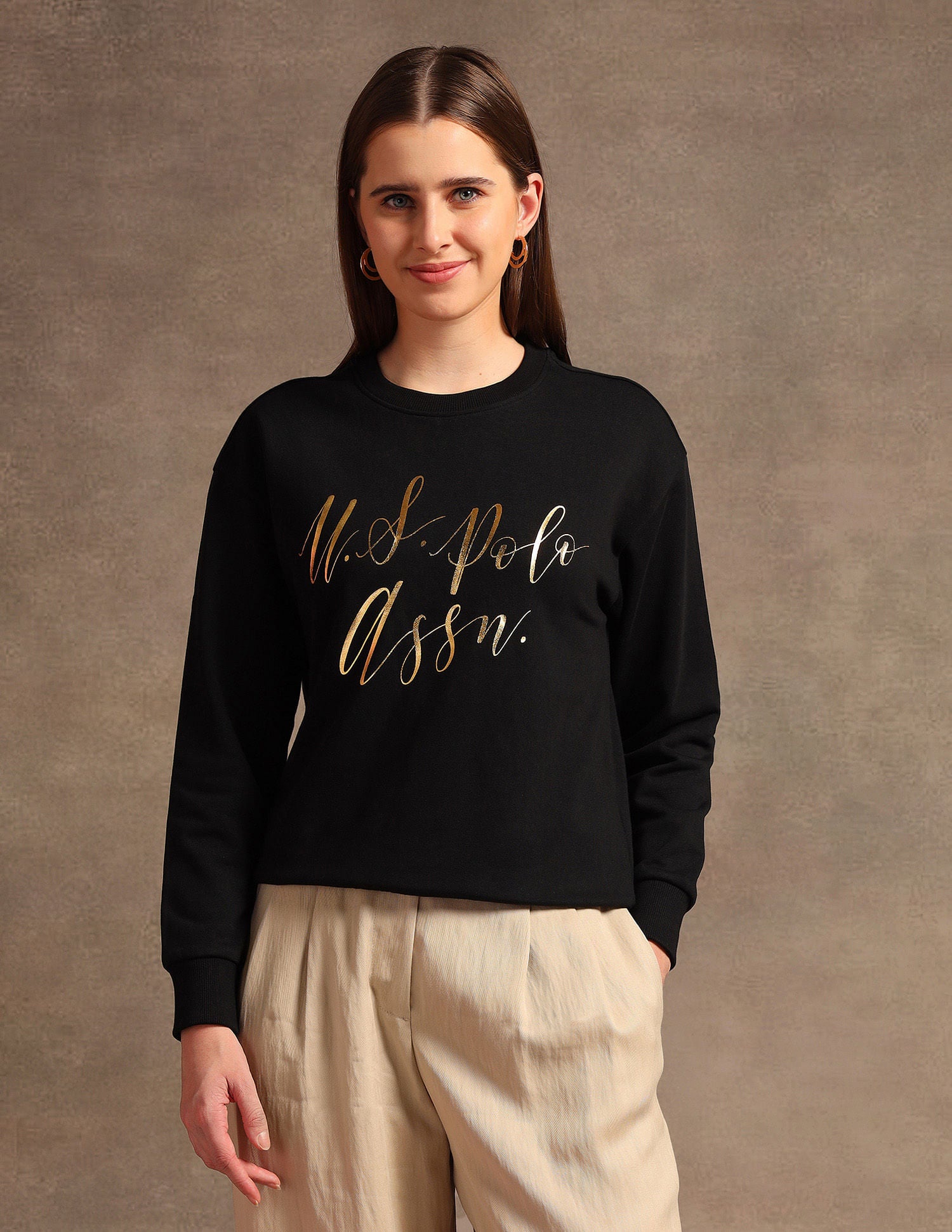Foil Logo Boxy Sweatshirt
