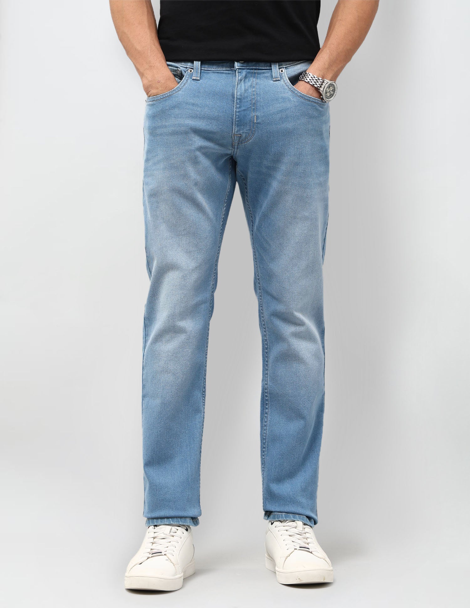 Brandon Slim Tapered Fit Blue Jeans