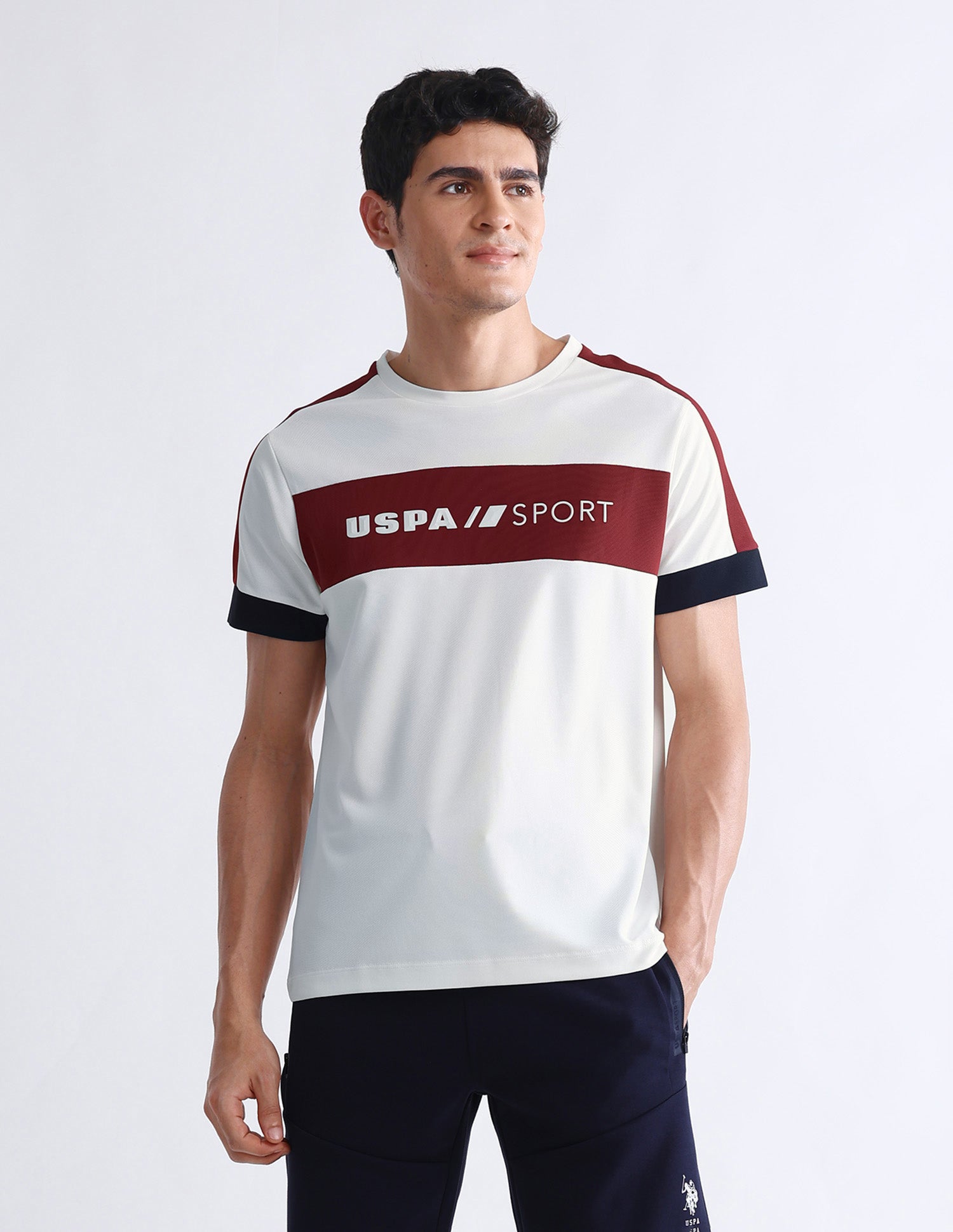 Brand Embossed Slim Fit T-Shirt