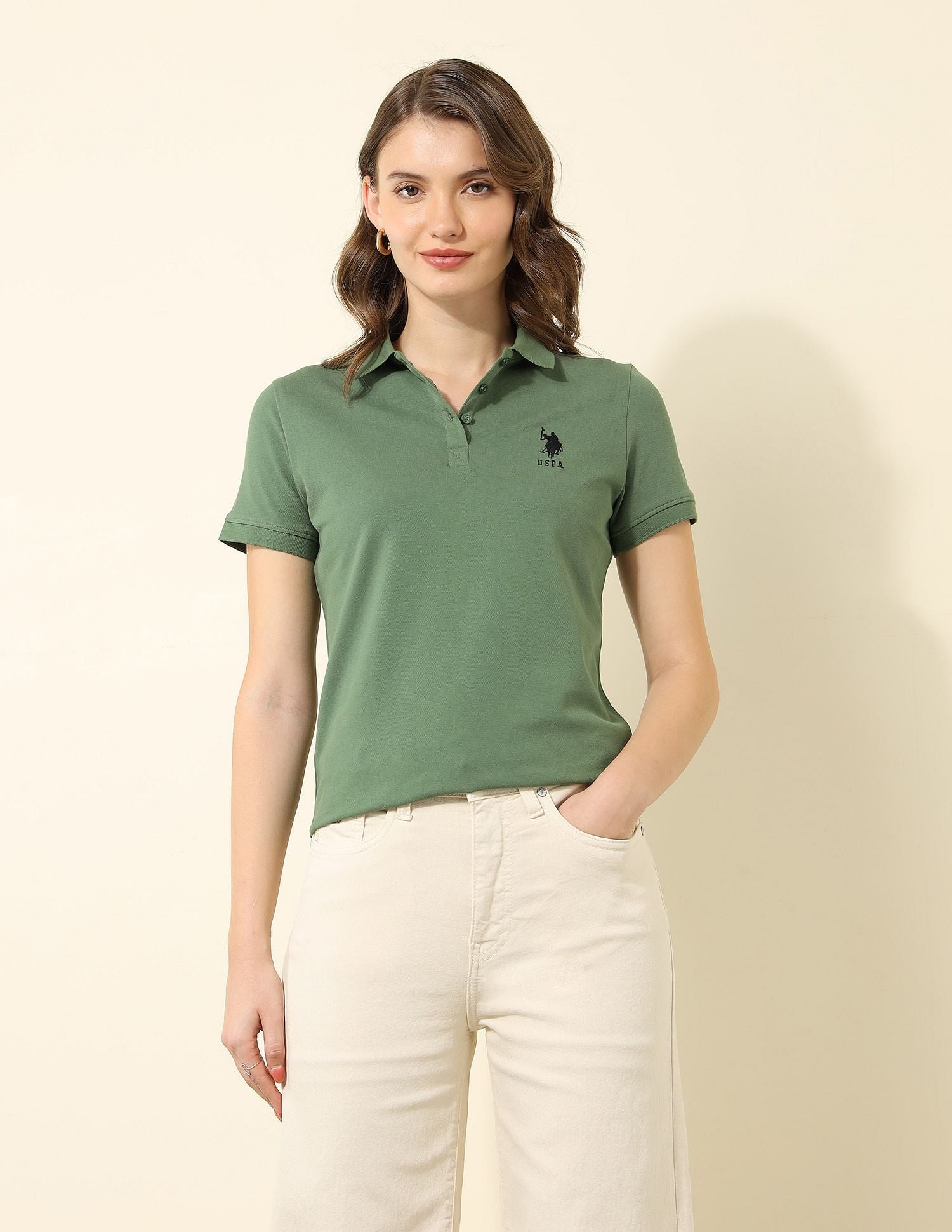 Regular Fit Solid Polo Shirt