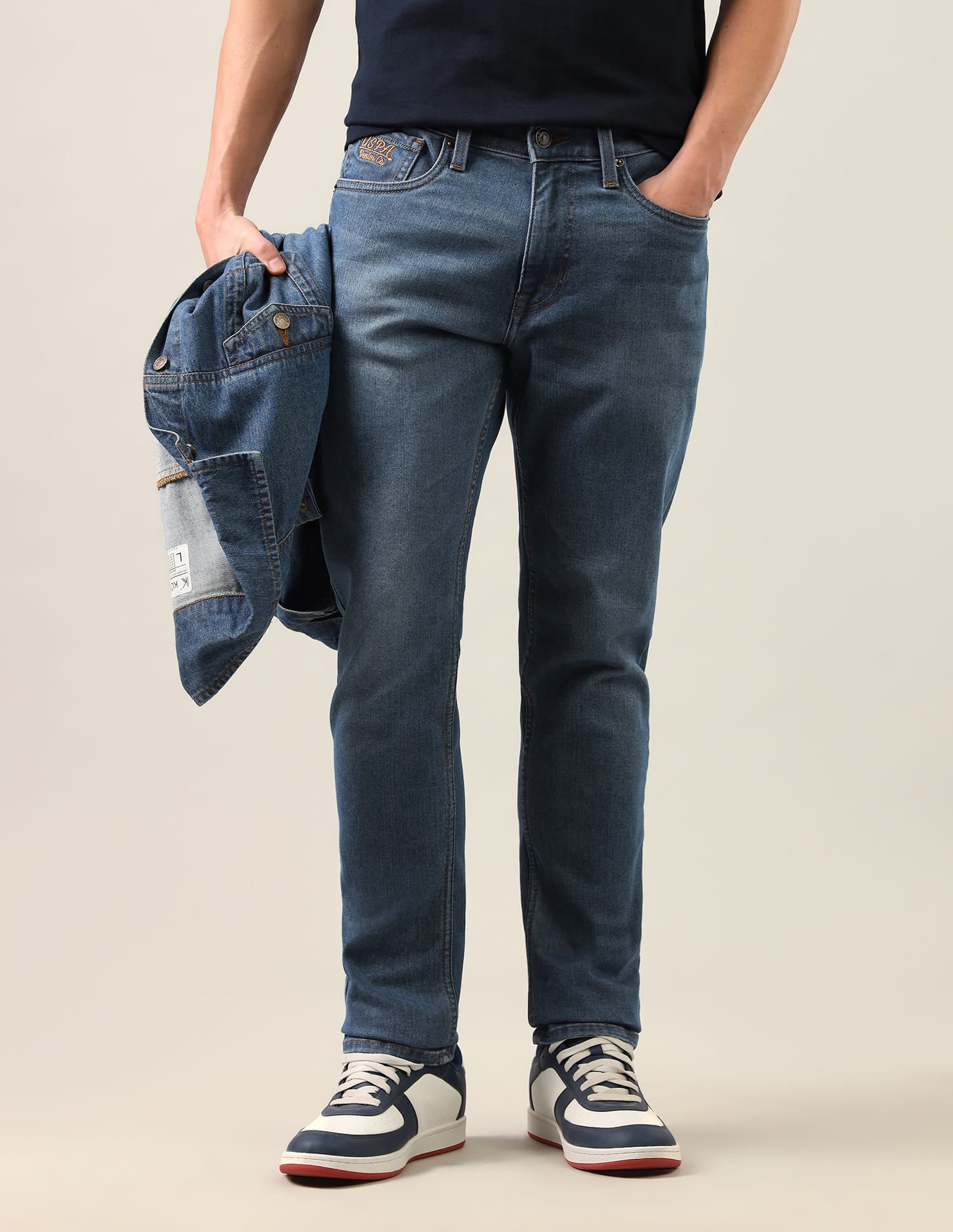 Brandon Slim-Tapered Fit Blue Jeans Blue - U.S. Polo Assn. India | Large