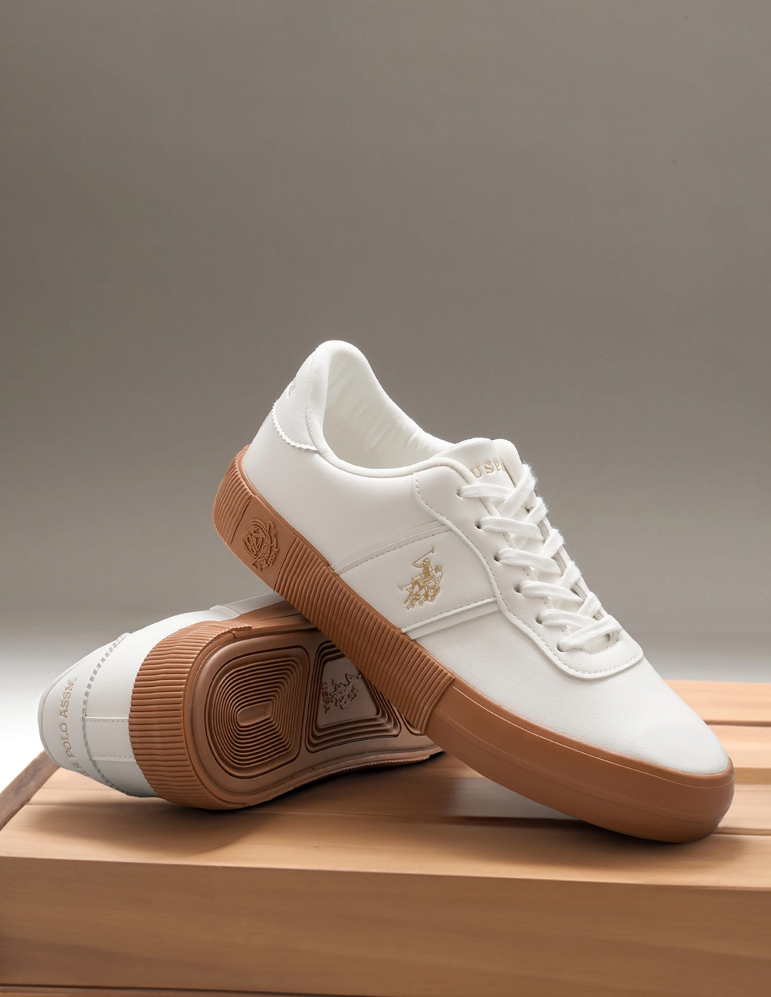 Men Round Toe Mees 3.0 Sneakers Off White - U.S. Polo Assn. India | Large