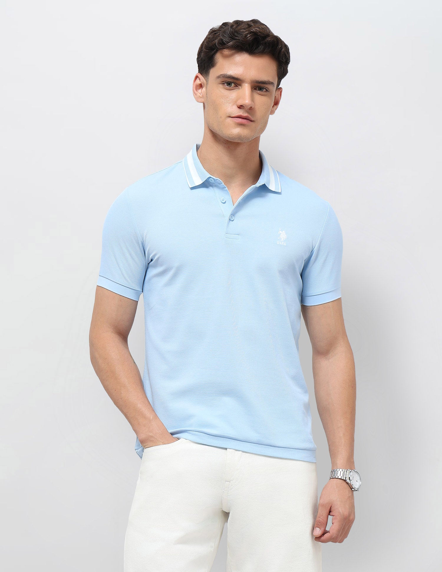 Solid Slim Fit Polo Shirt