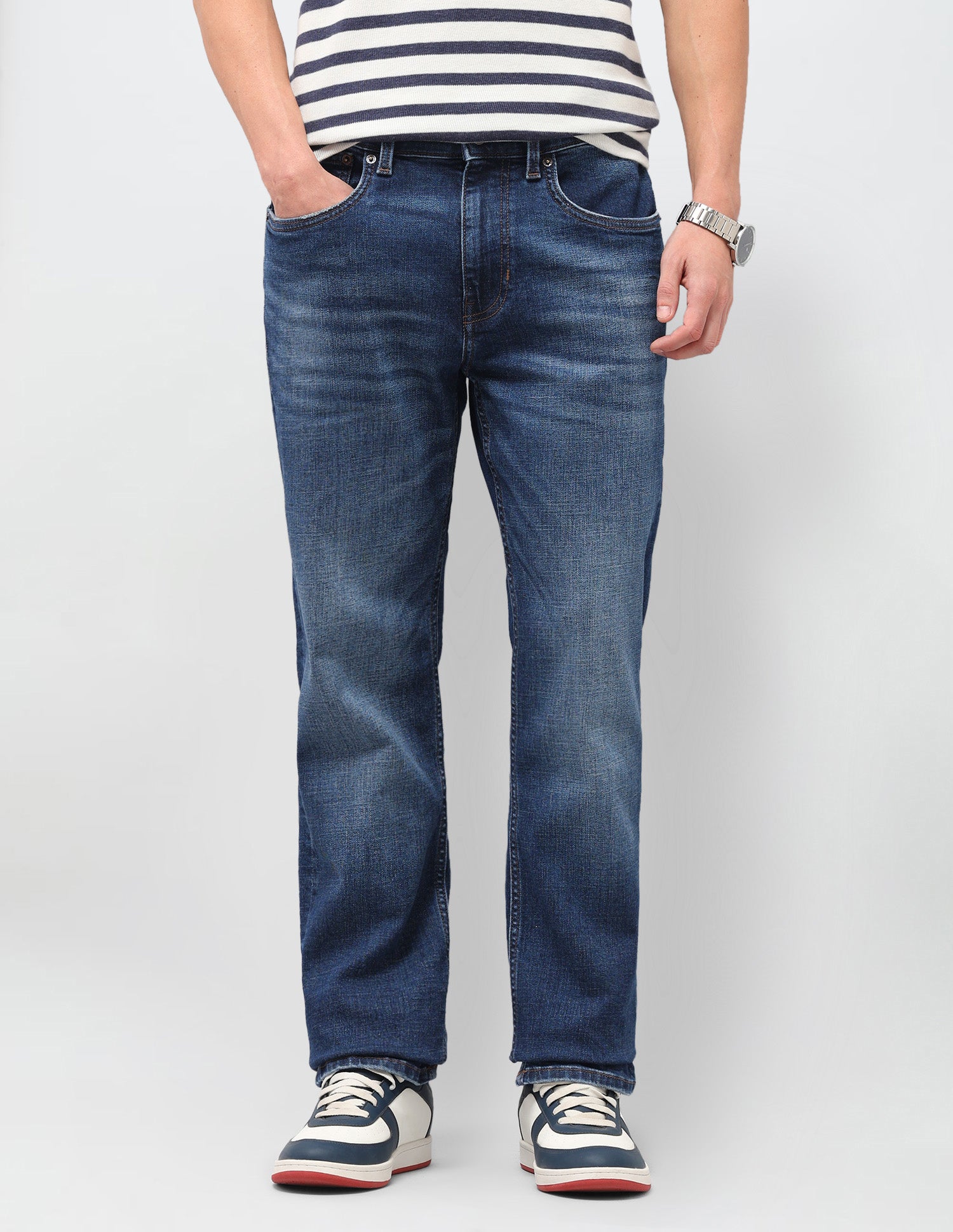 Harold Slim Straight Fit Blue Jeans
