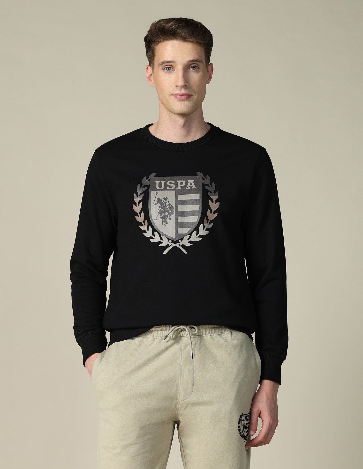 Brand Printed Regular Fit Sweatshirt