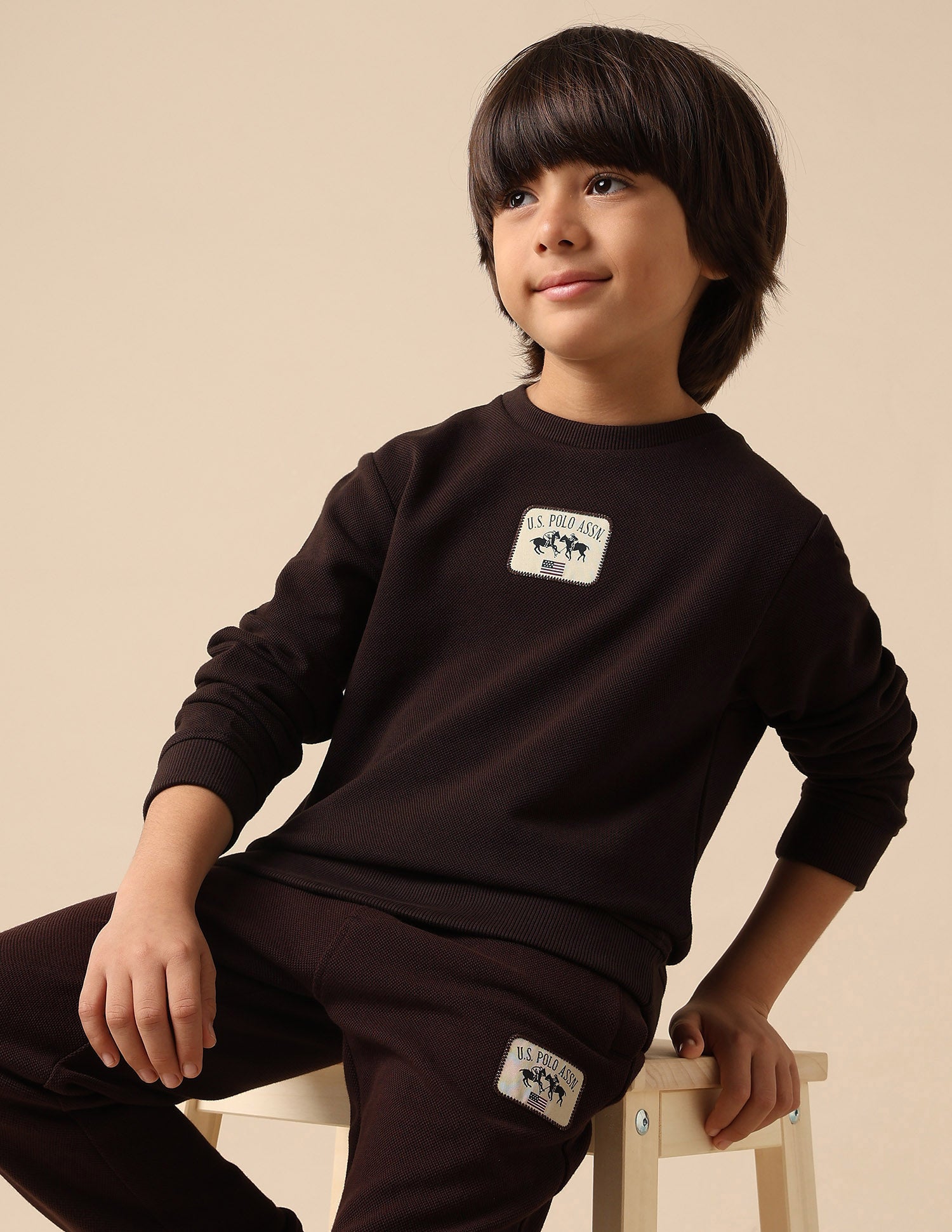 Boys Solid Regular Fit Sweatshirt