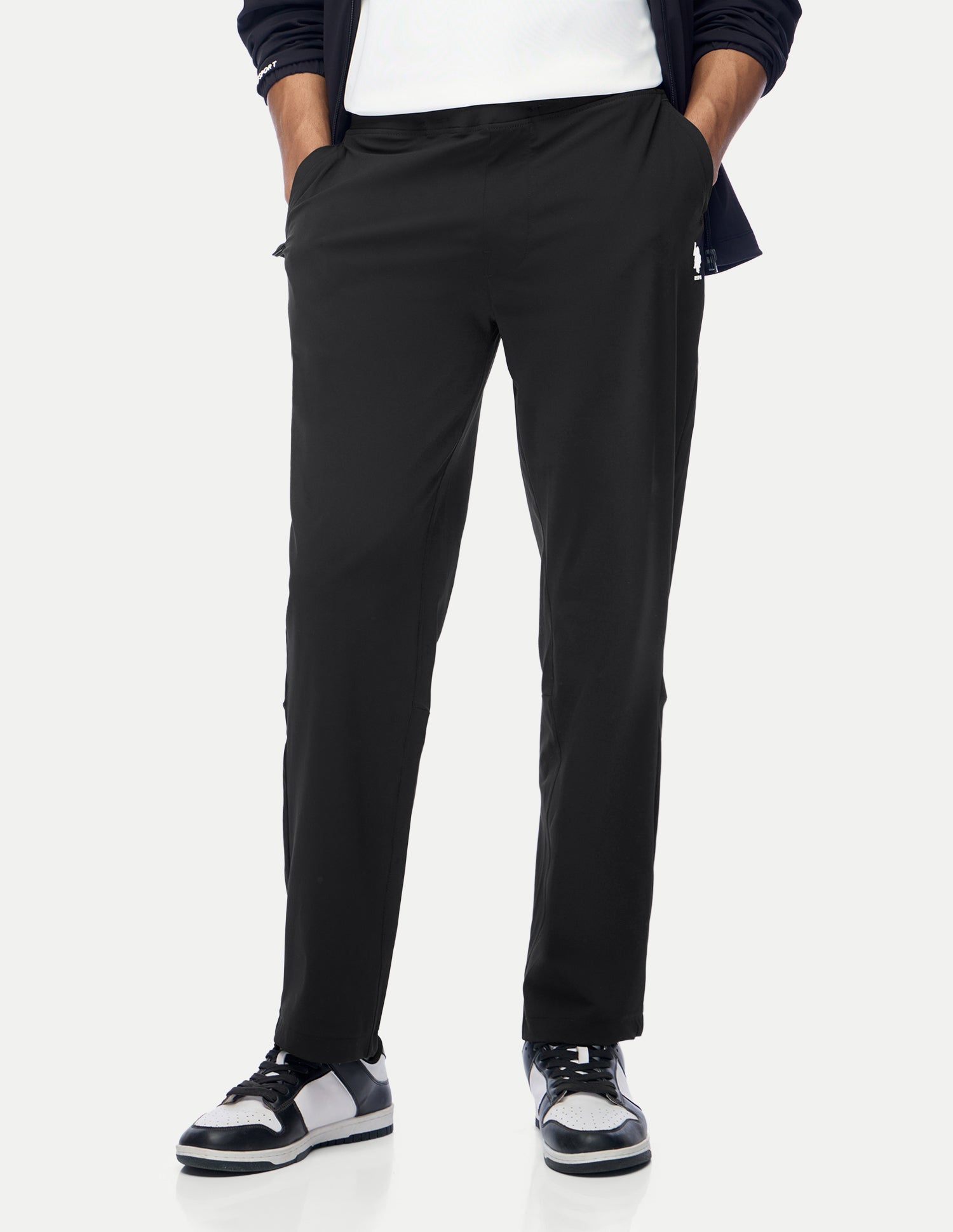 Mid Rise Regular Fit Active Track Pants Black - U.S. Polo Assn. India | Large