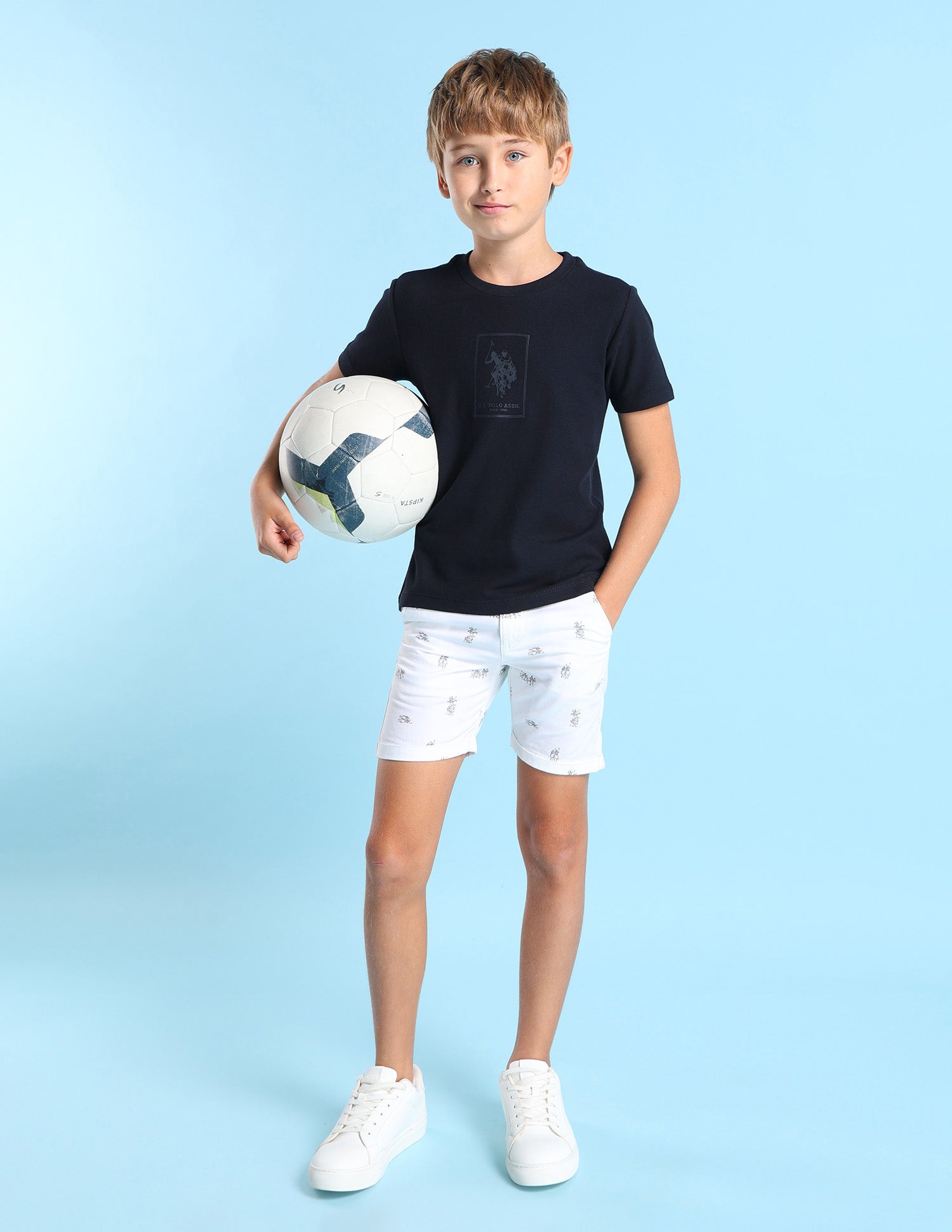 Boys Brand Printed Regular Fit T-Shirt