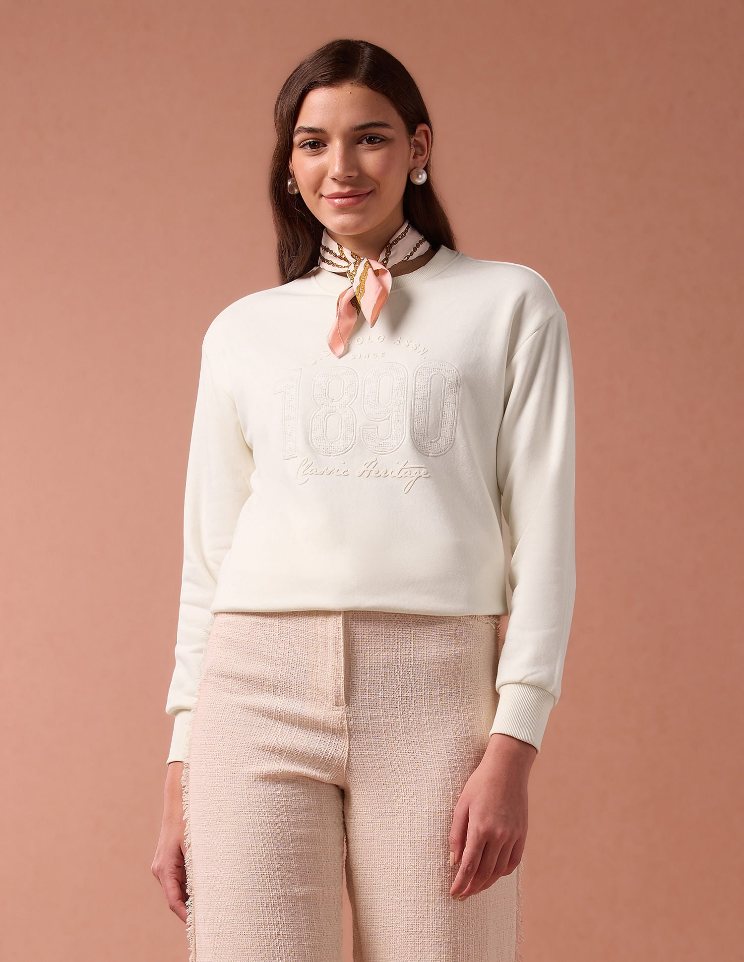 Brand Printed Regular Fit Sweatshirt