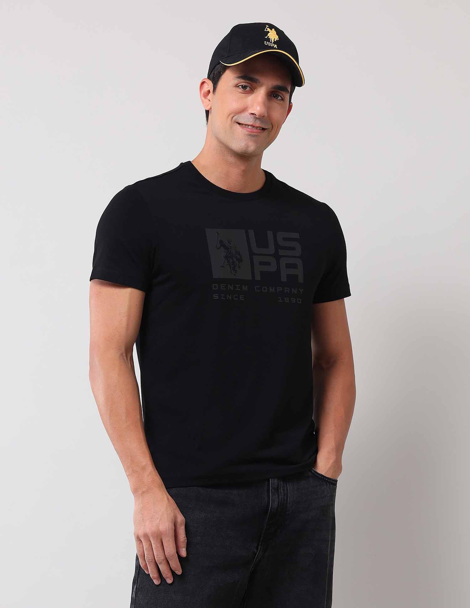 Brand Printed Muscle Fit T-Shirt