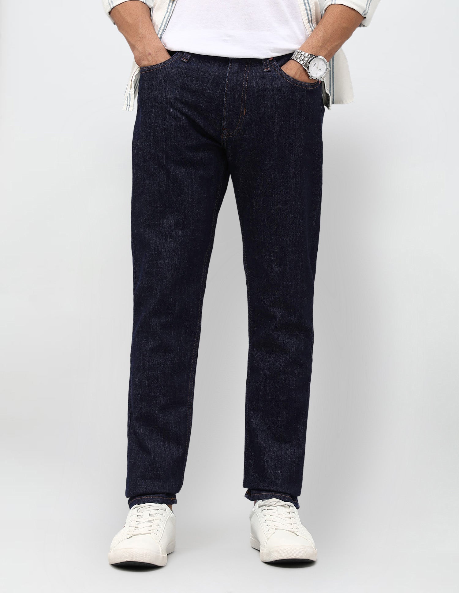 Brandon Slim Tapered Fit Blue Jeans
